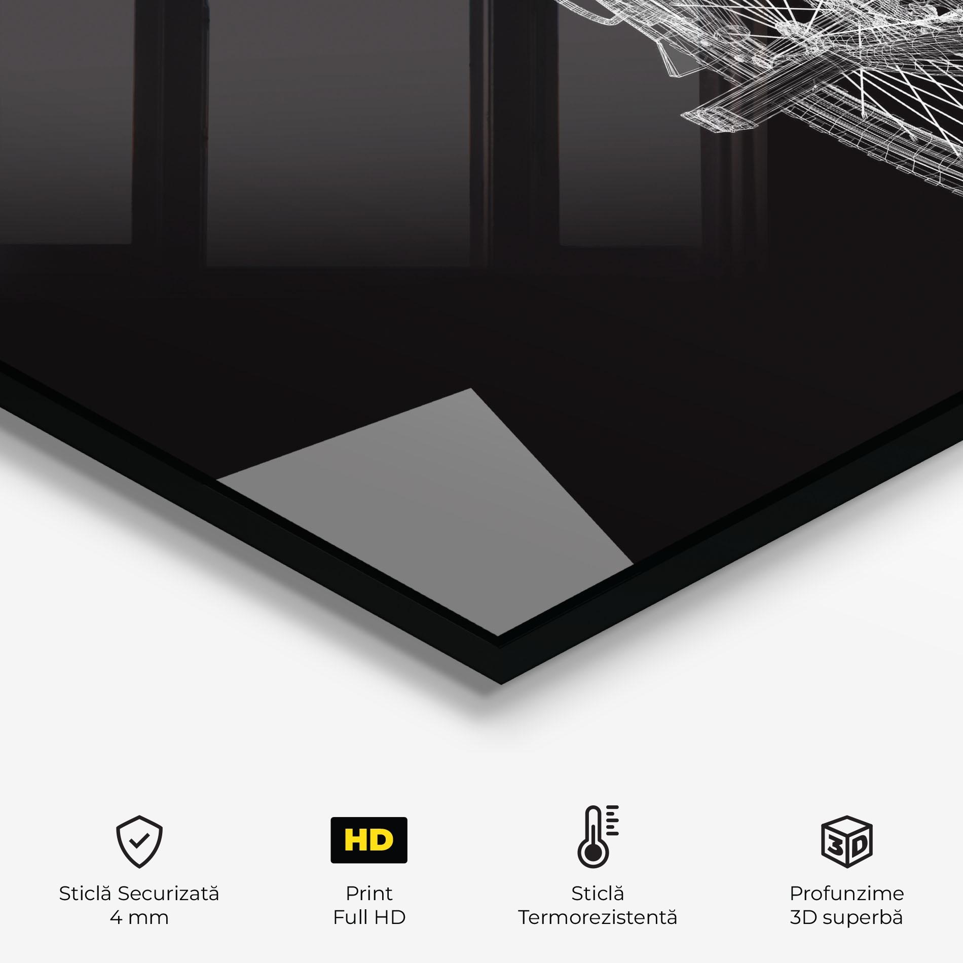 Panou Sticla Bucatarie Bike Wire Model 3d mockup 2