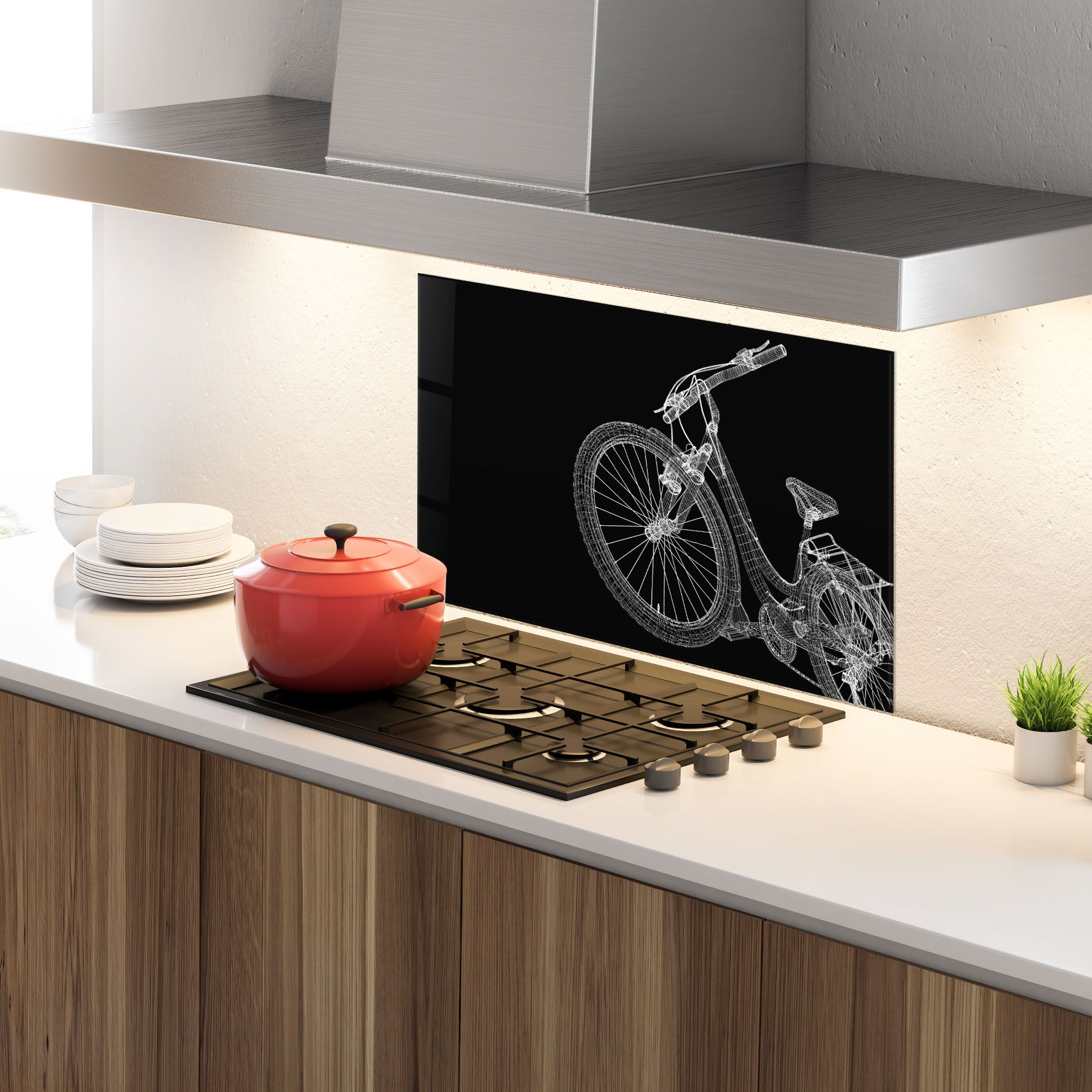 3d Bike Model On Black mockup 4