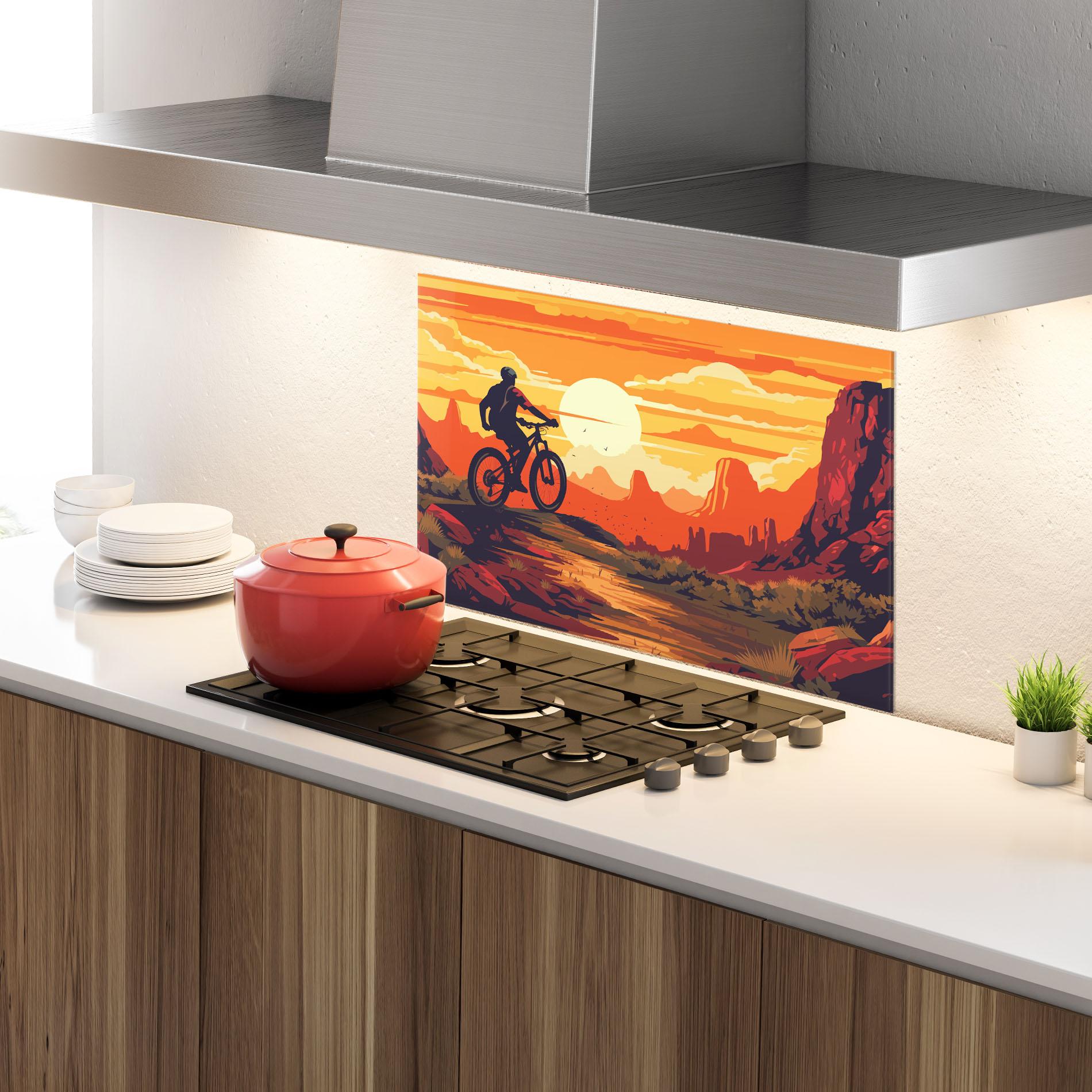 Panou Sticla Bucatarie Bike Mountain View mockup 4