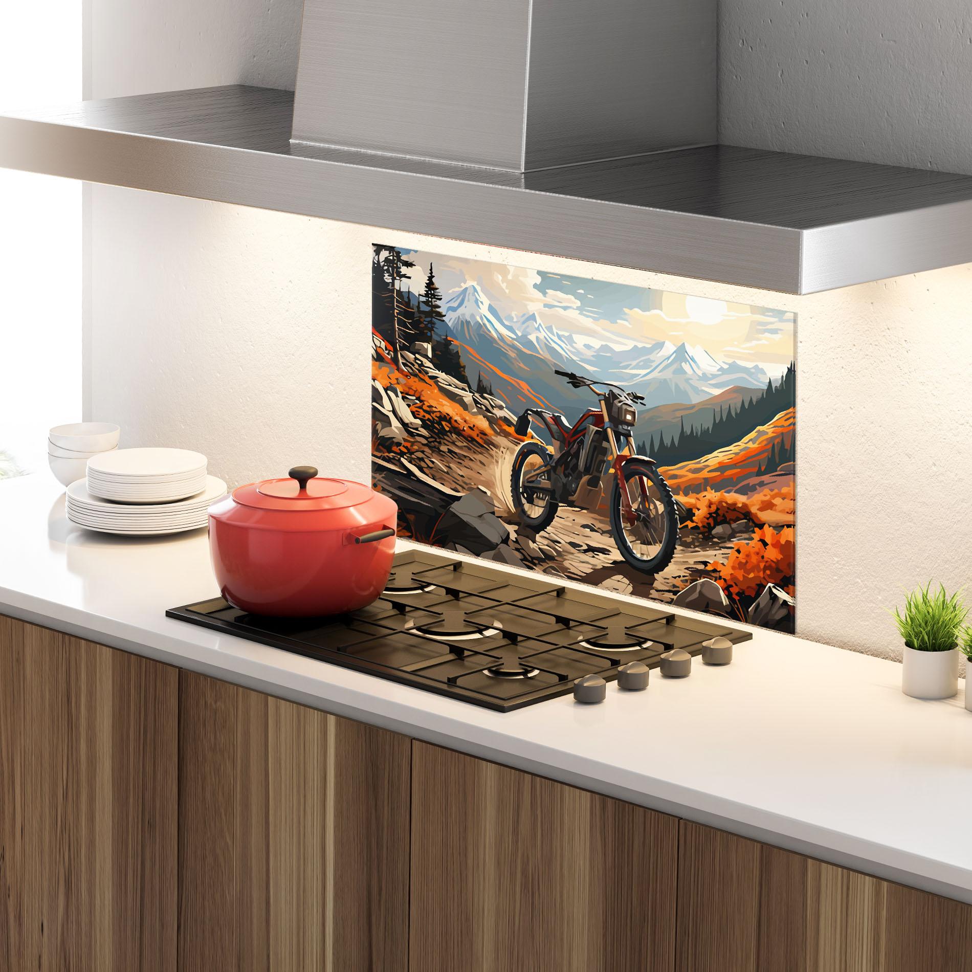 Panou Sticla Bucatarie Bike Mountain mockup 4