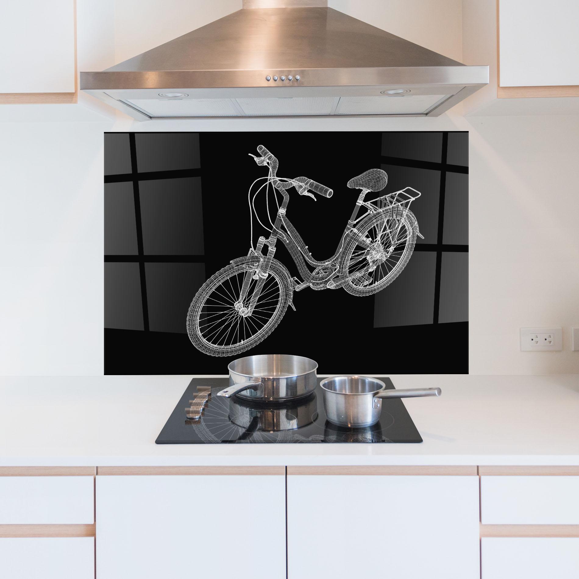 Panou Sticla Bucatarie Bicycle 3d Model mockup 5