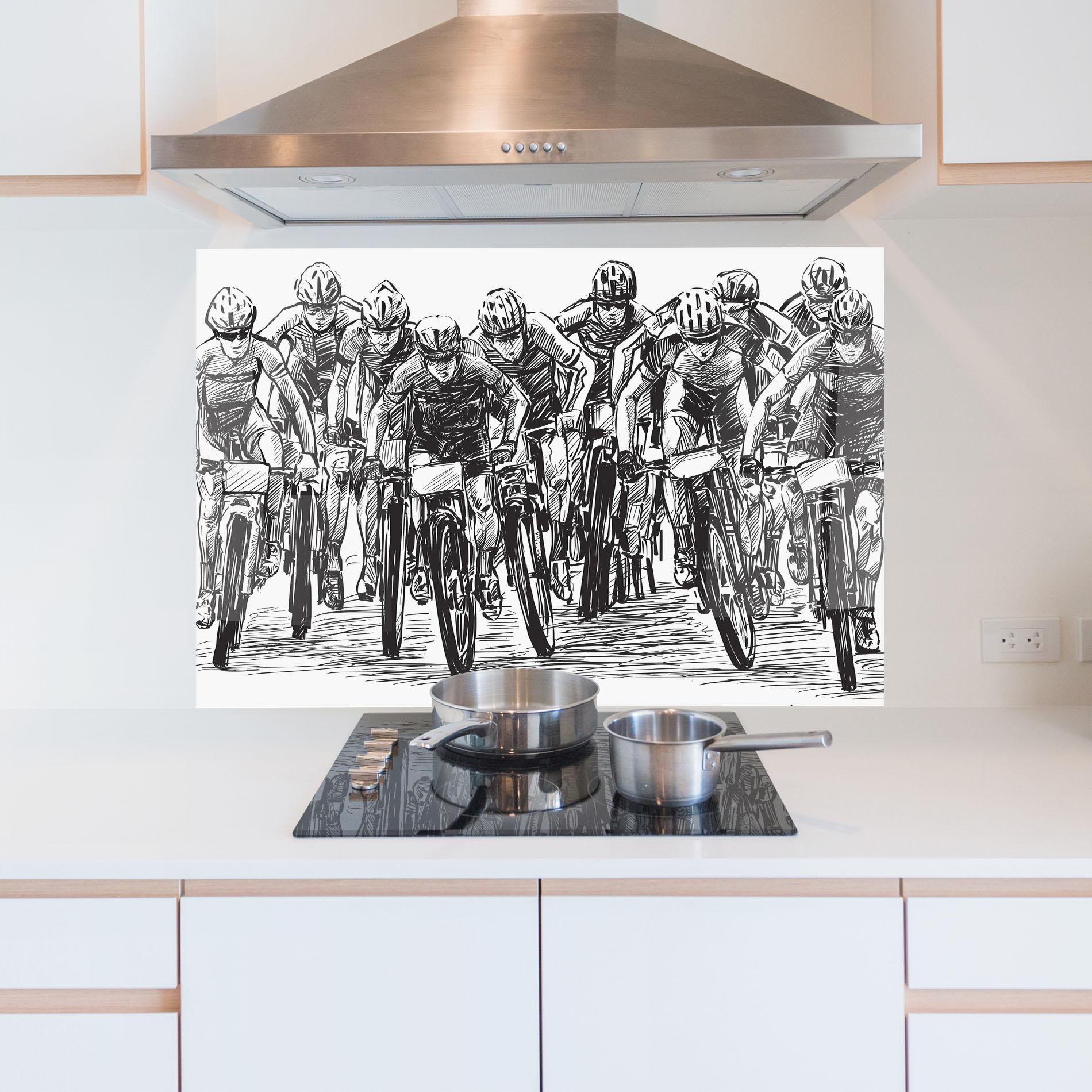 Panou Sticla Bucatarie Bike Contest Line mockup 5