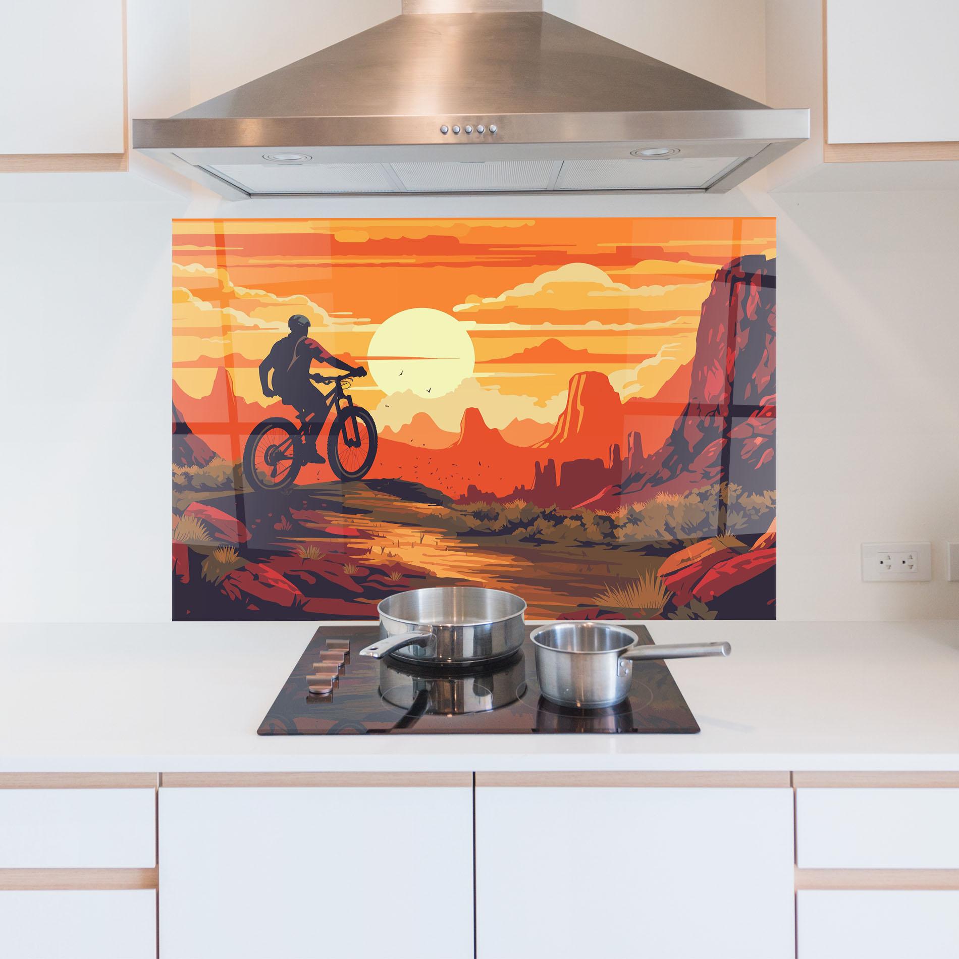 Panou Sticla Bucatarie Bike Mountain View mockup 5