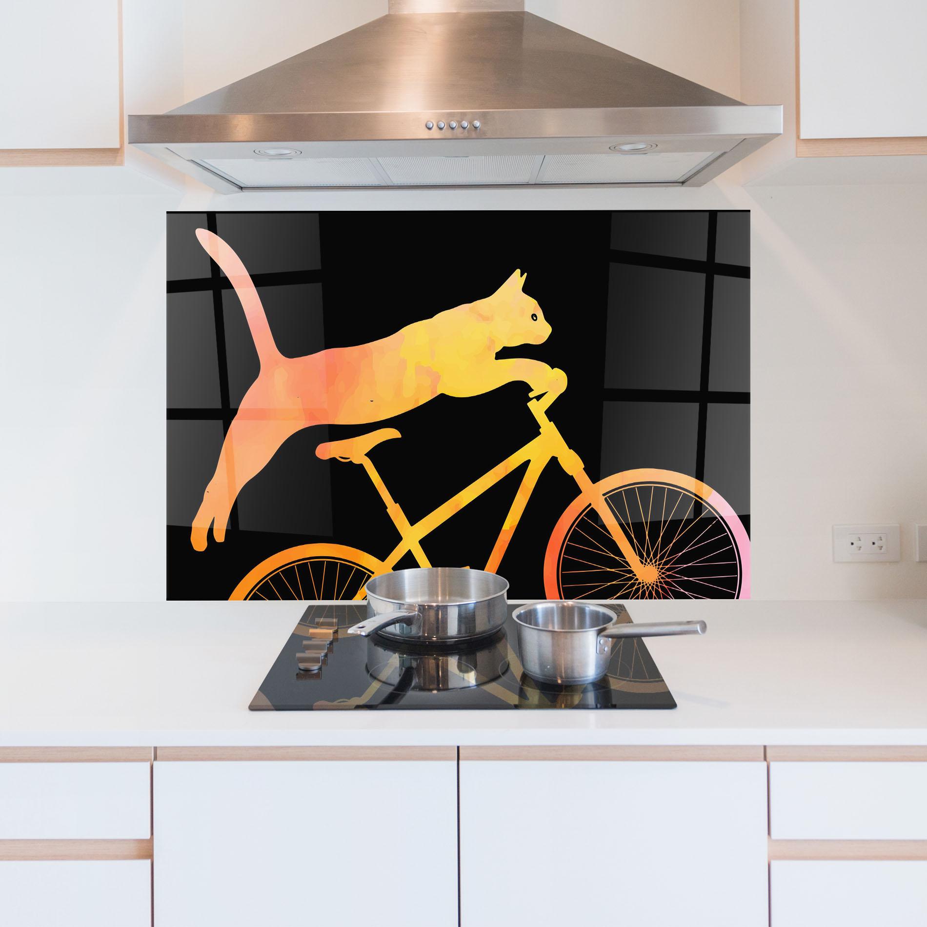 Panou Sticla Bucatarie Cat Bike mockup 5