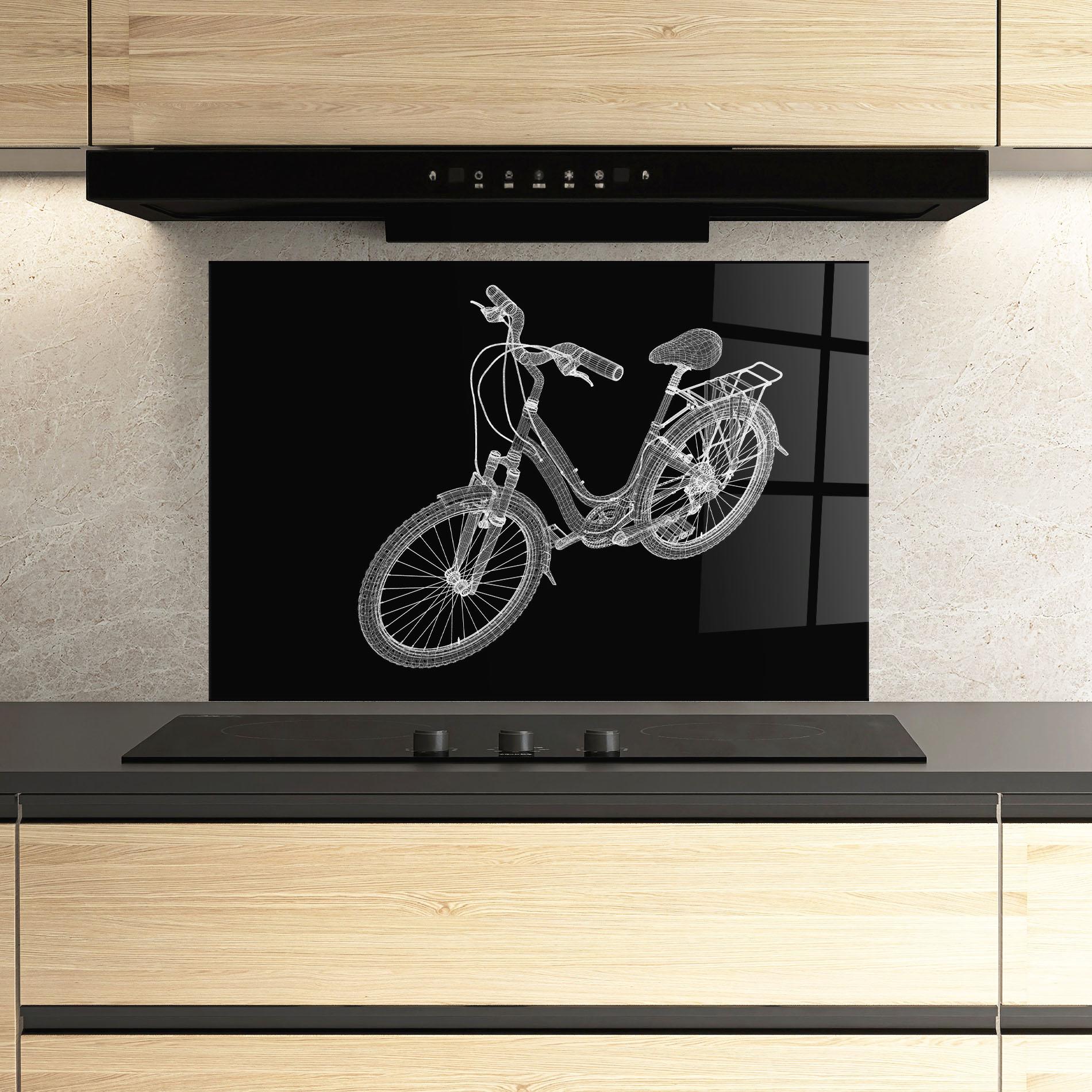 Panou Sticla Bucatarie Bicycle 3d Model mockup 3