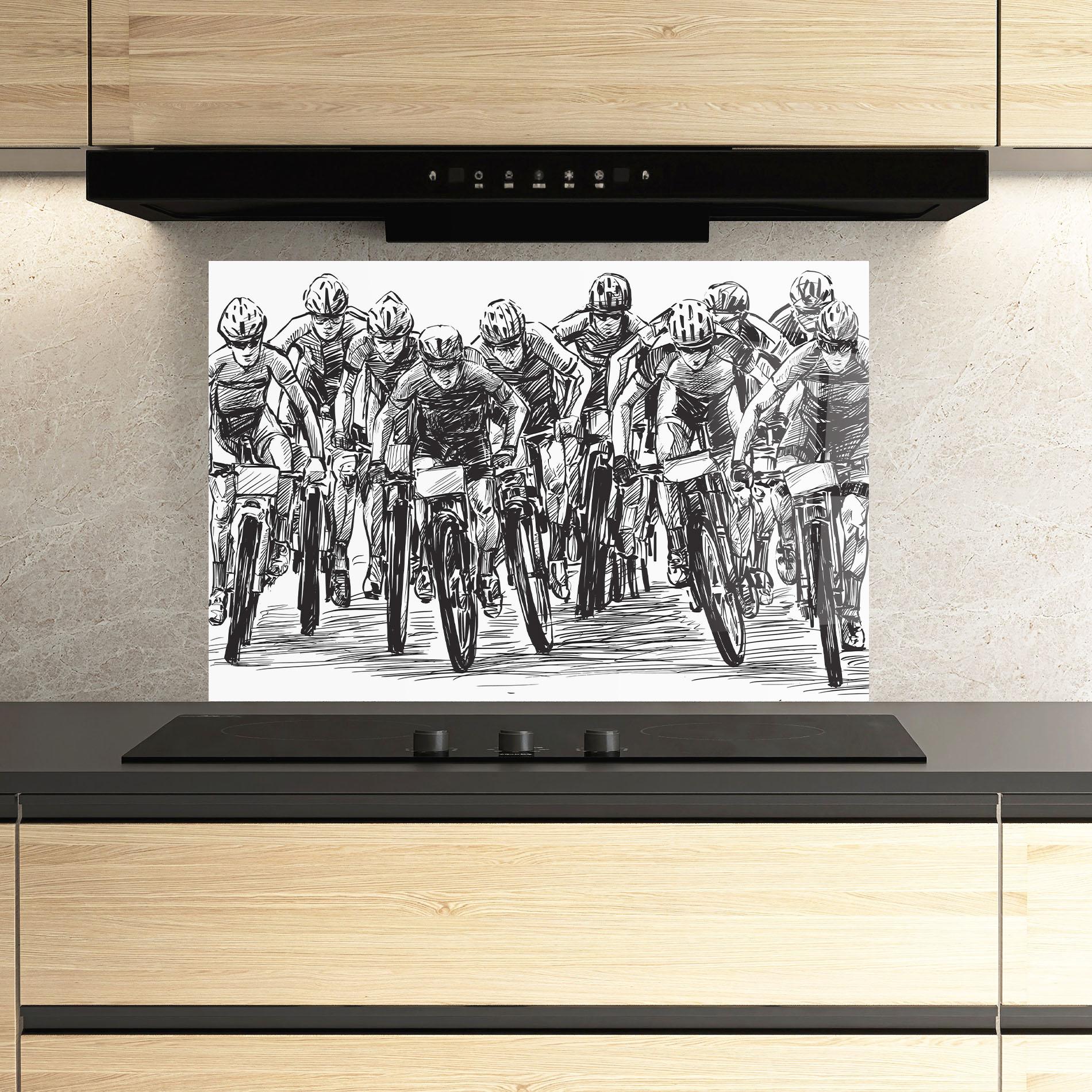 Panou Sticla Bucatarie Bike Contest Line mockup 3