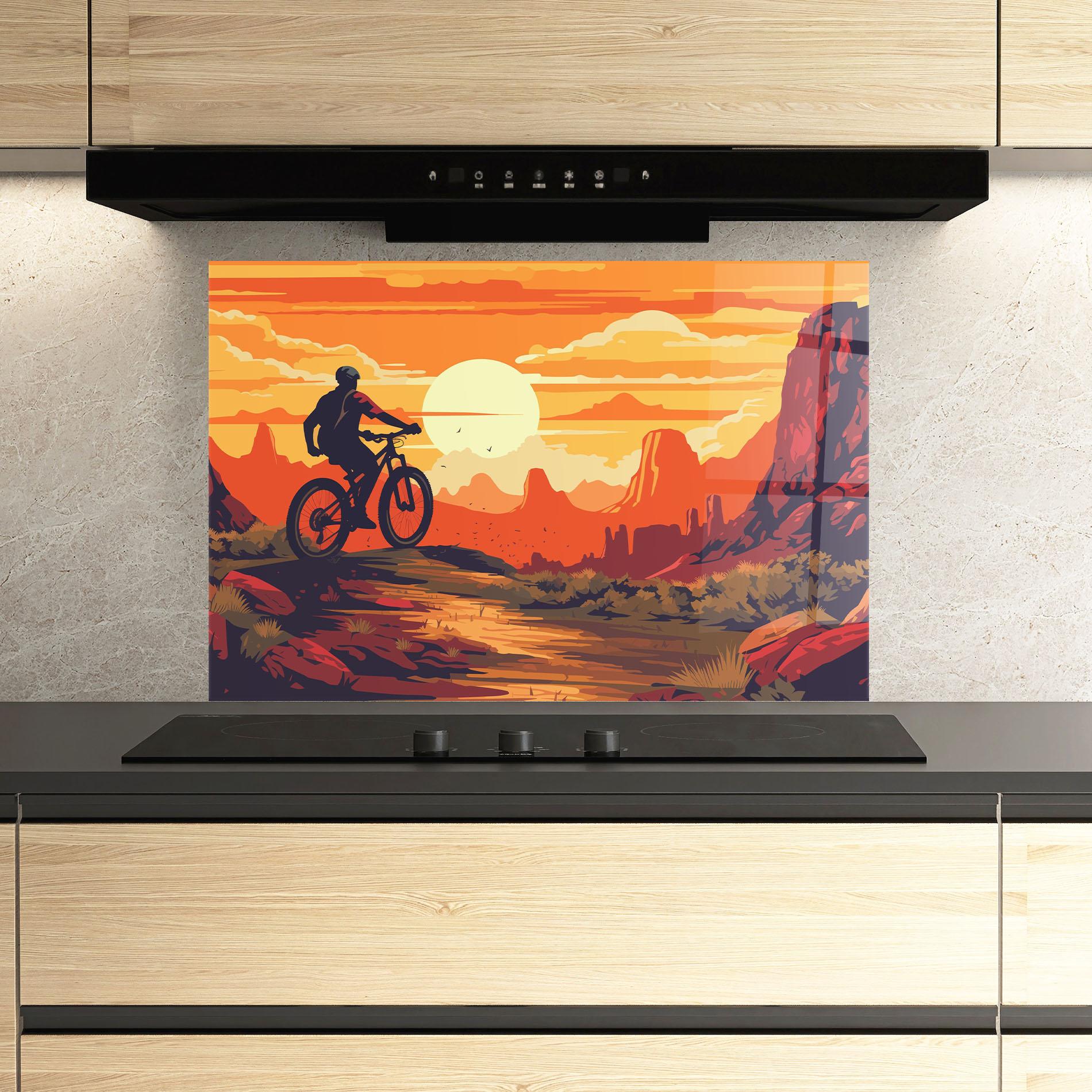 Panou Sticla Bucatarie Bike Mountain View mockup 3