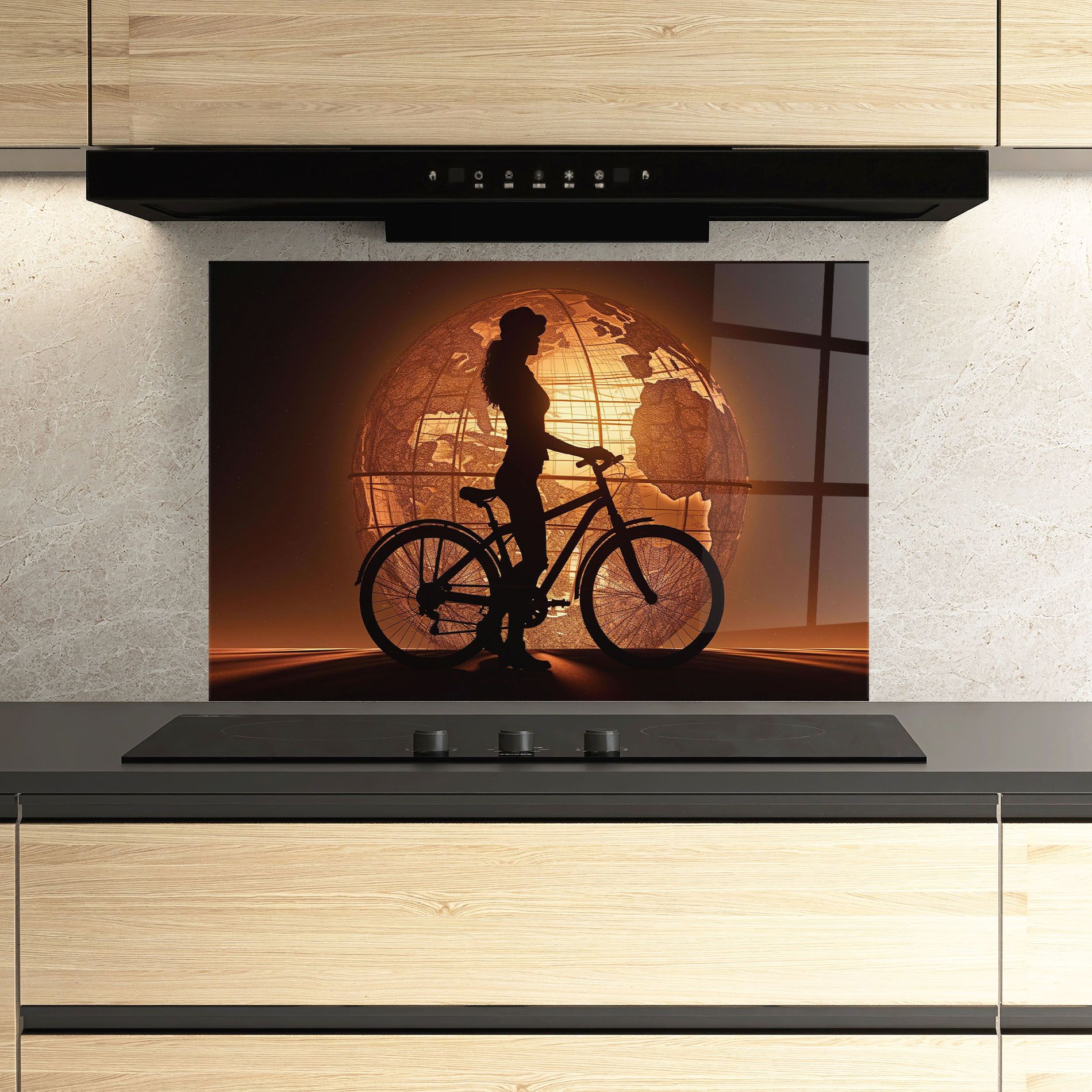 Globe Bike Shilouette mockup 3