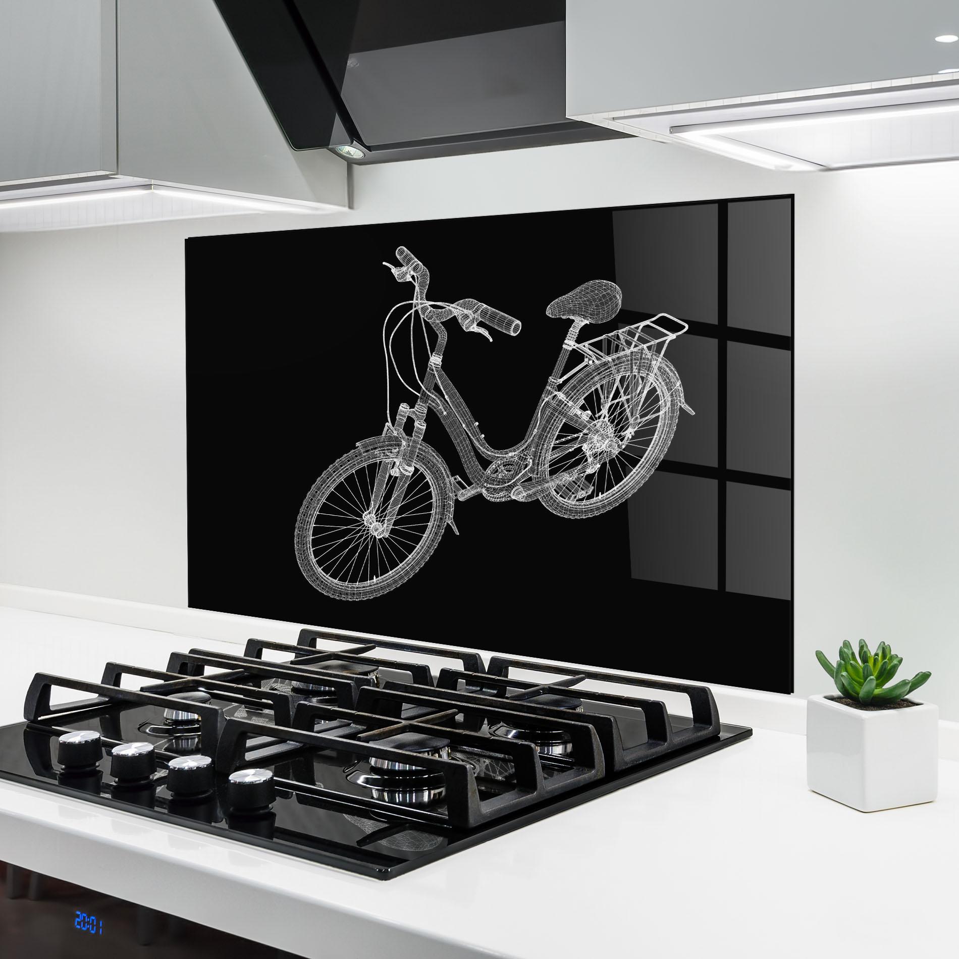 Panou Sticla Bucatarie Bicycle 3d Model mockup 6