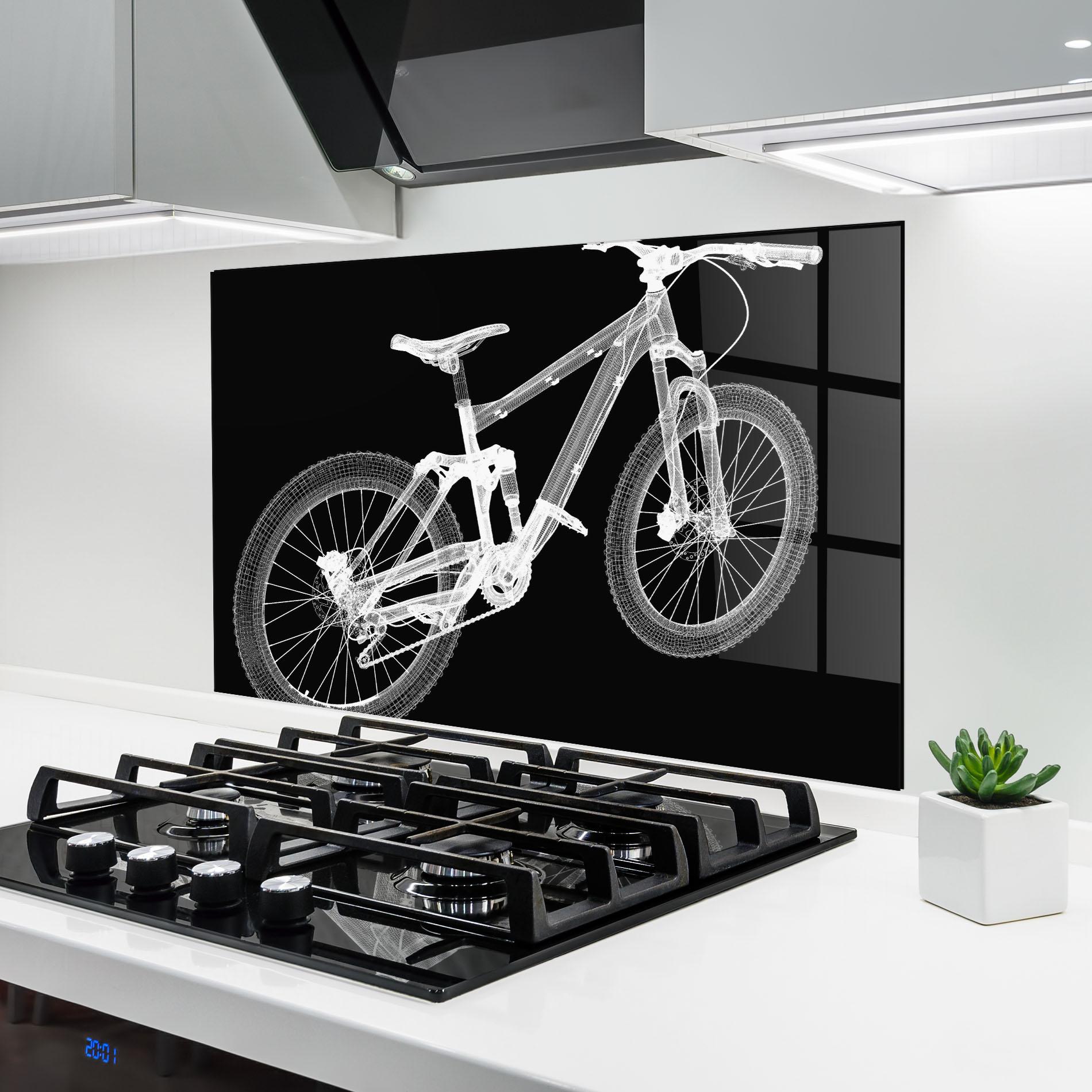 Panou Sticla Bucatarie Bike 3d Model mockup 6