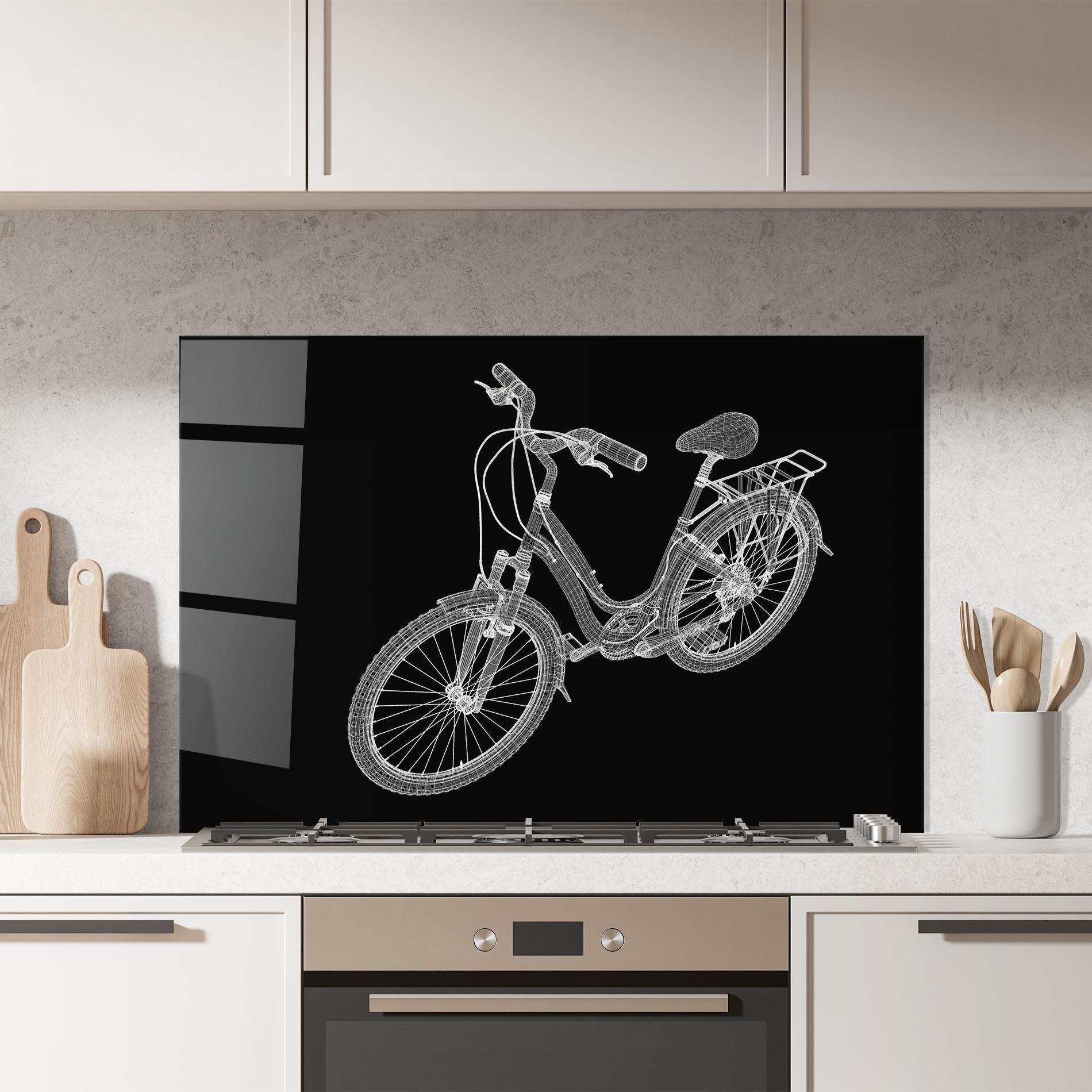 Panou Sticla Bucatarie Bicycle 3d Model mockup 7