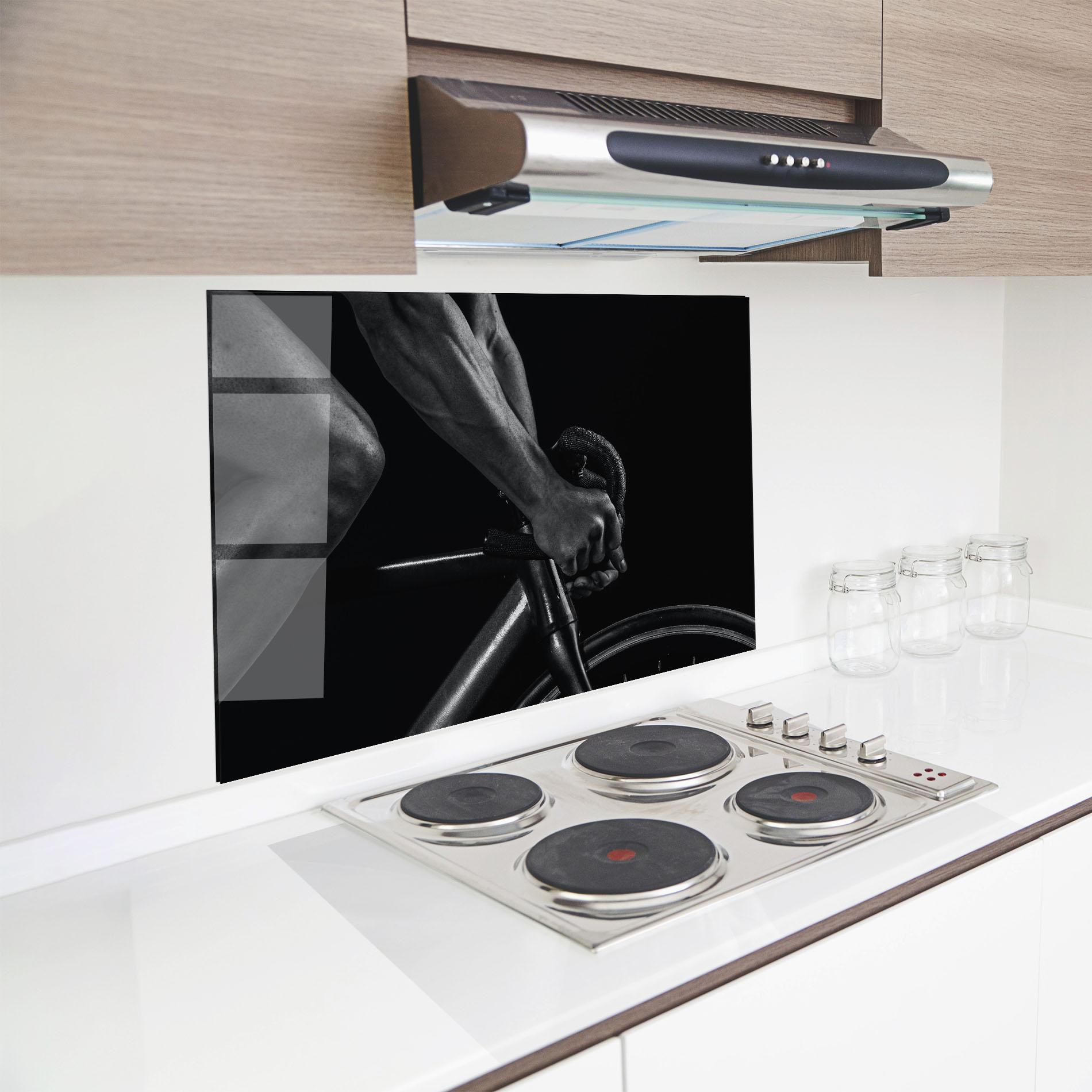 Panou Sticla Bucatarie Bike Burst mockup 8