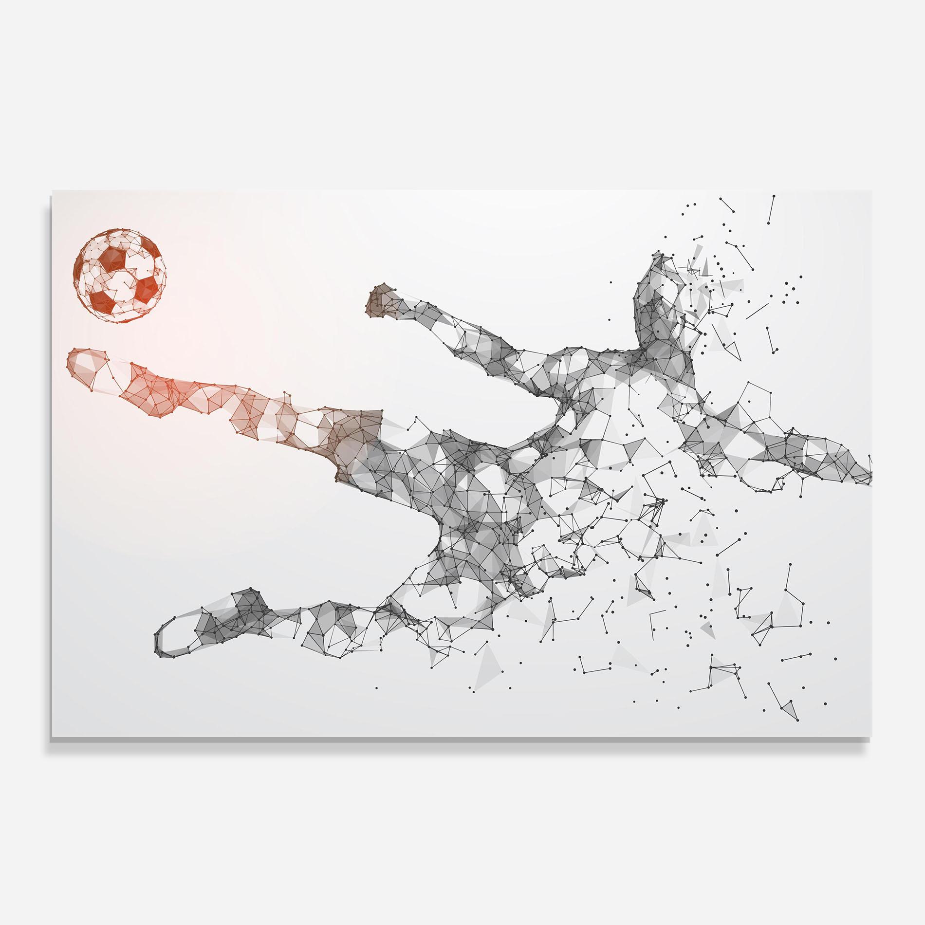 Panou Sticla Bucatarie Football Orange Ball mockup 0