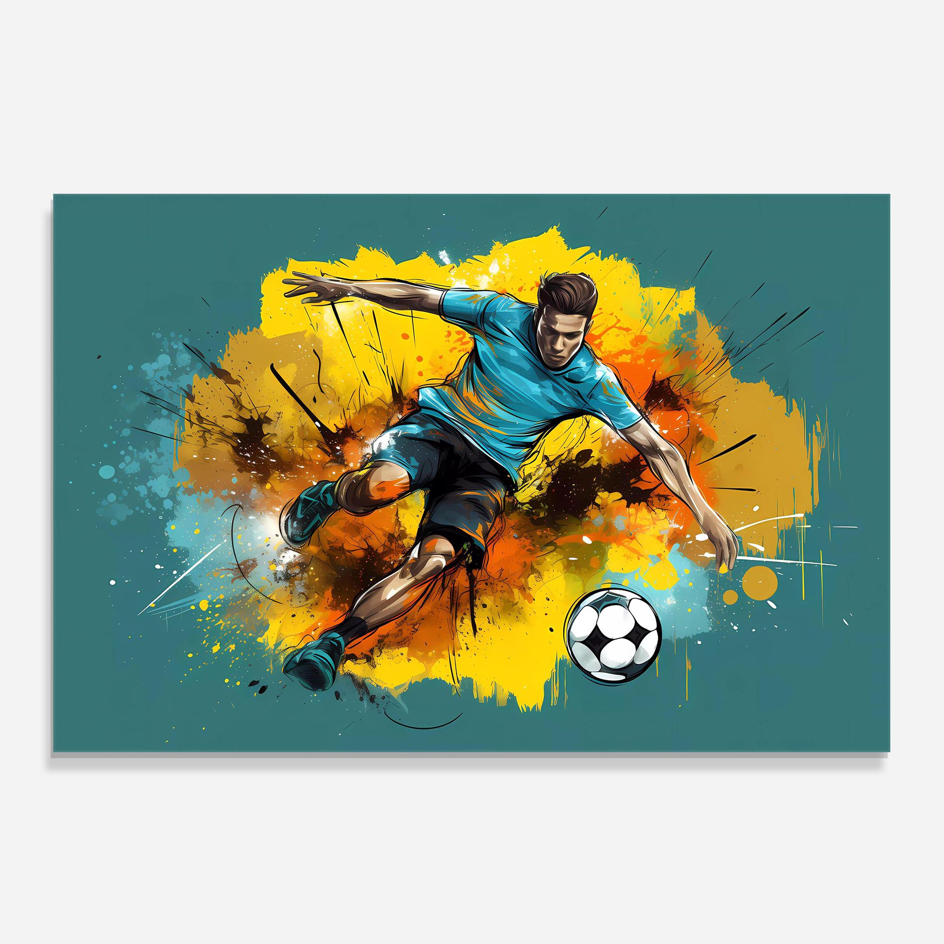 Football Player Painting mockup 0