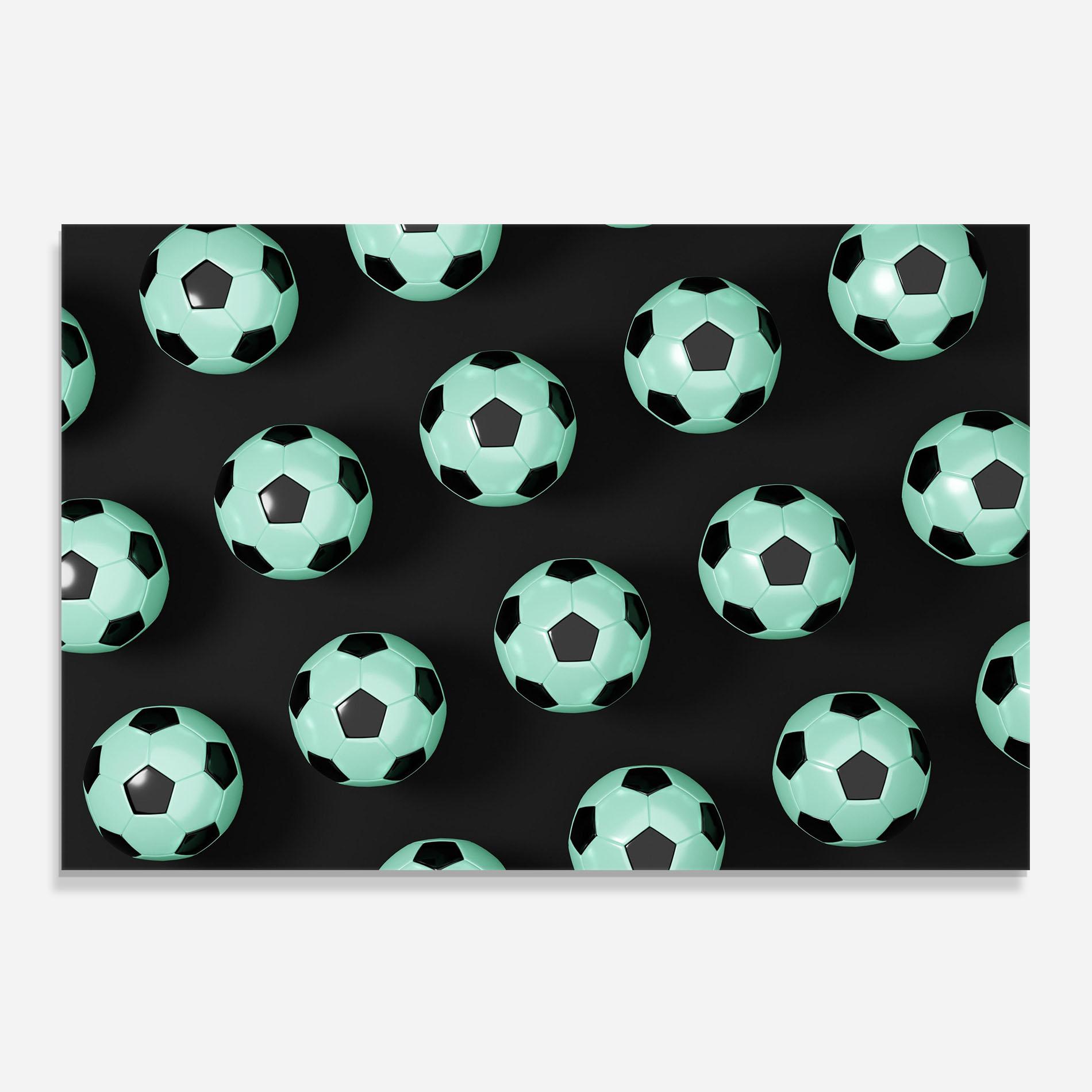 Panou Sticla Bucatarie Green Light Football mockup 0