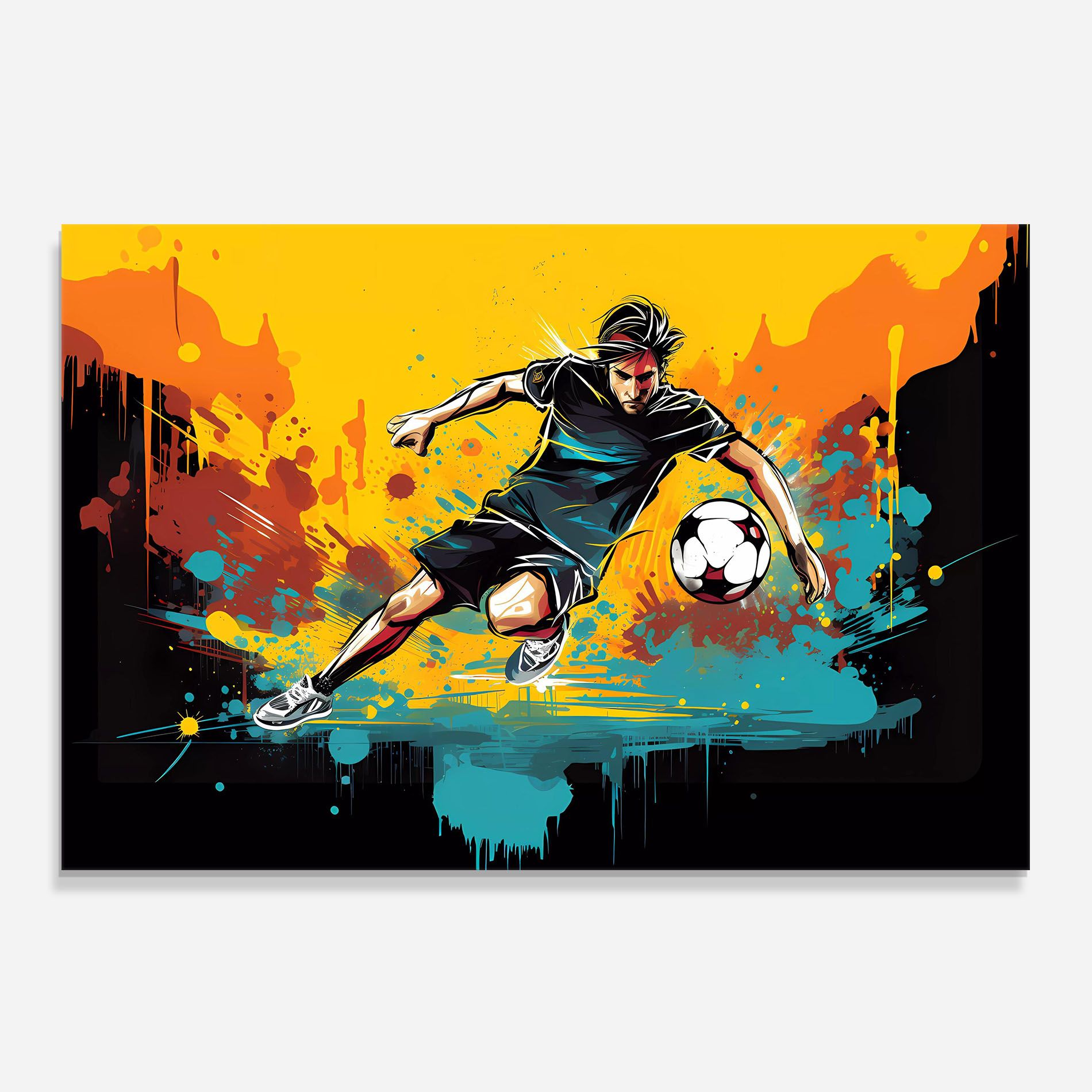 Painting Football Player mockup 0