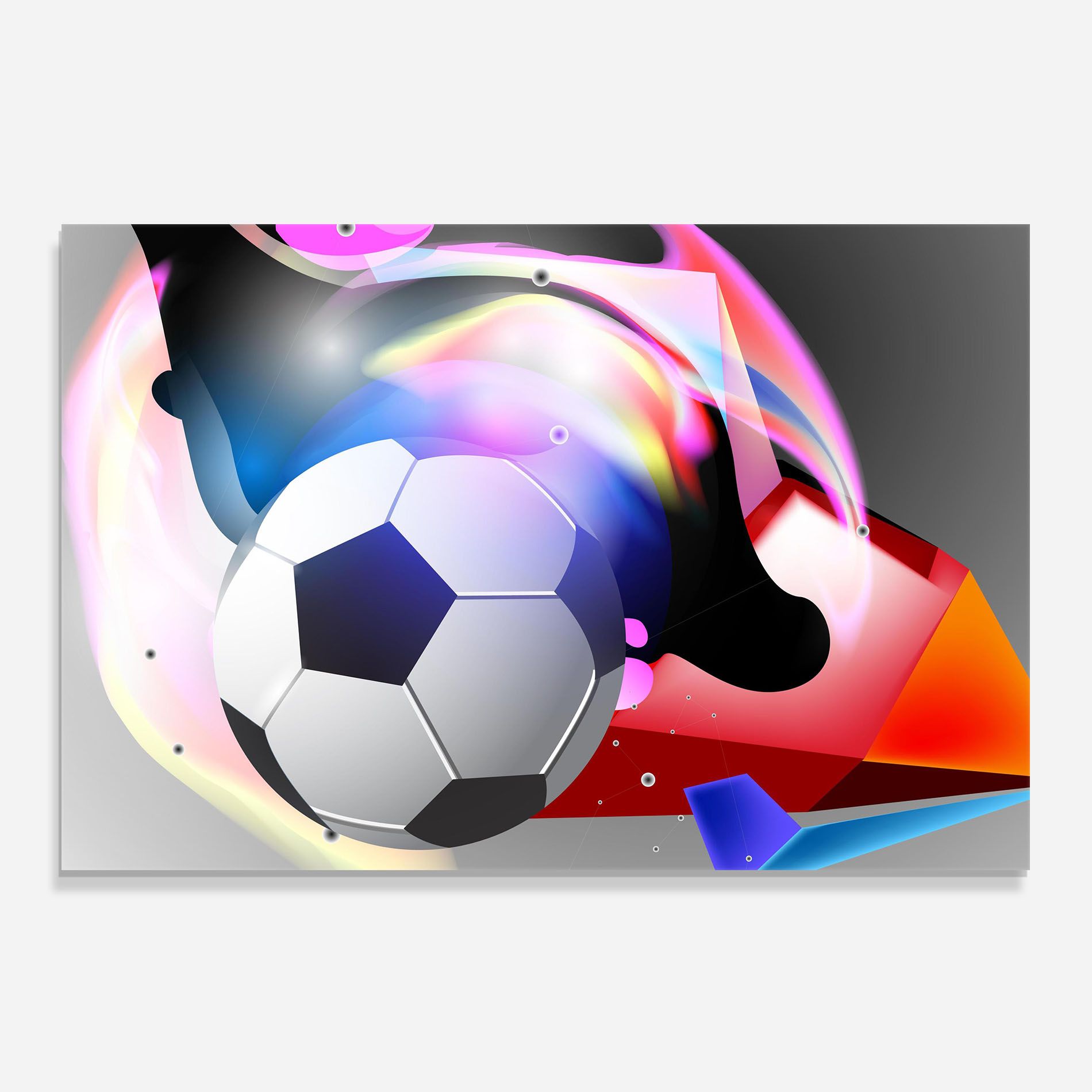 Pink Blue Football Art mockup 0
