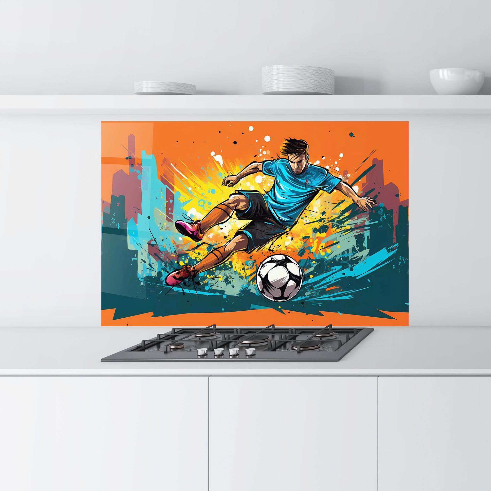 Blue Tshirt Football mockup 9