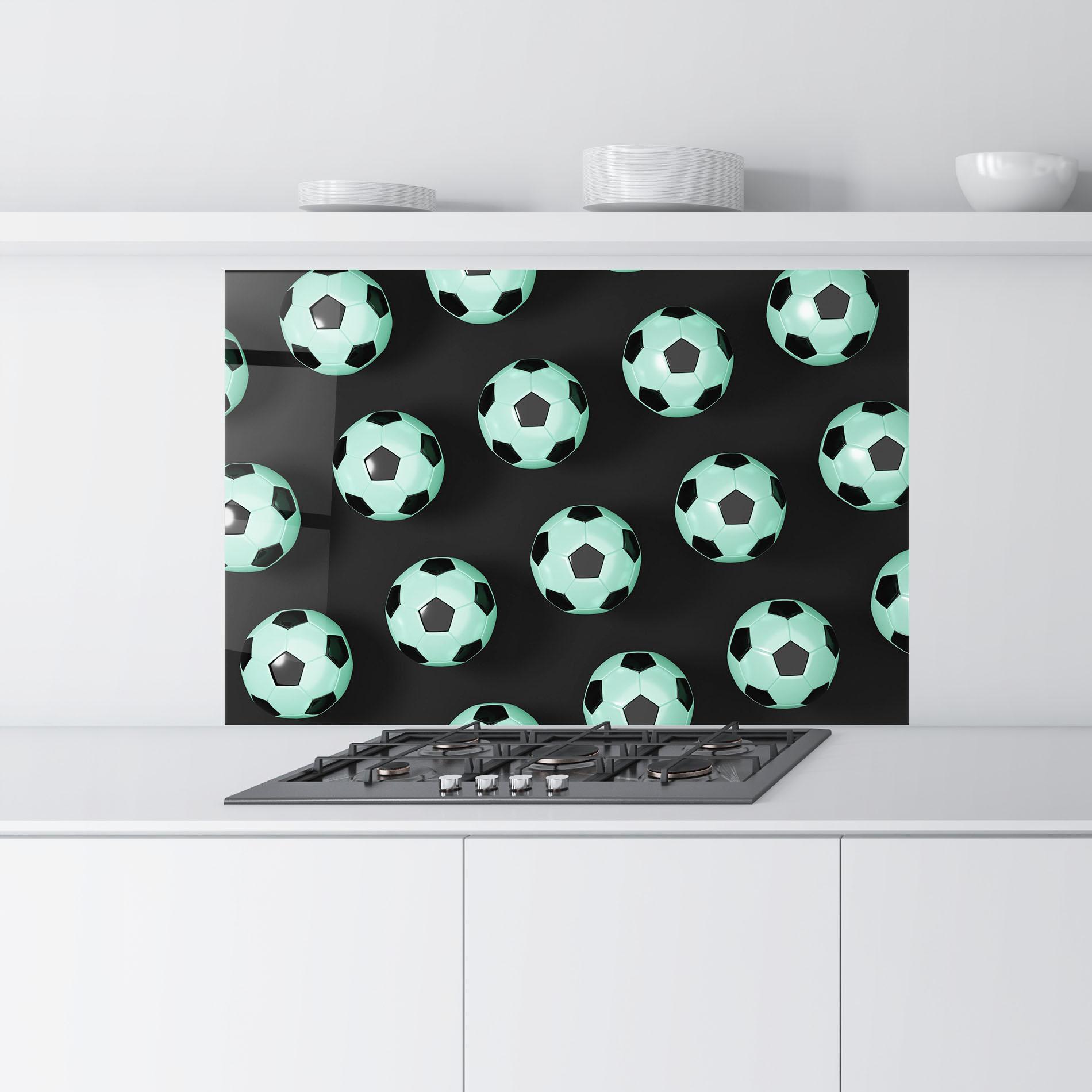 Panou Sticla Bucatarie Green Light Football mockup 9