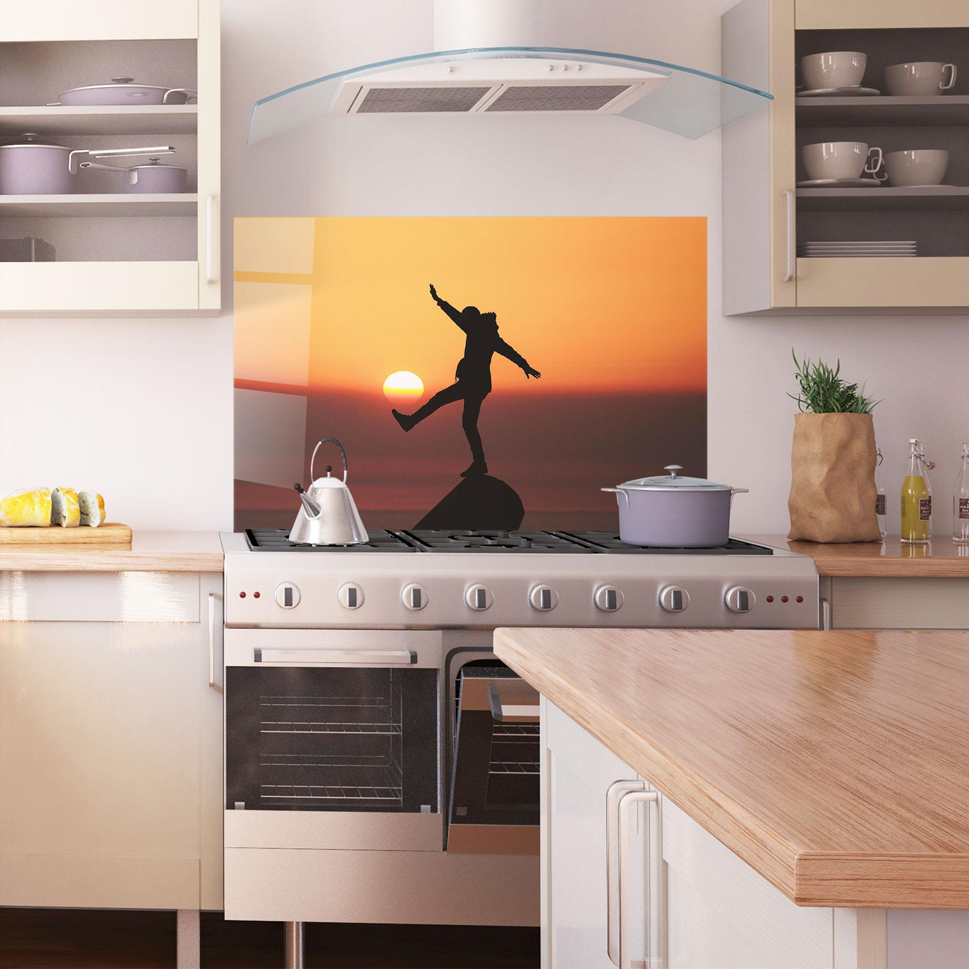 Panou Sticla Bucatarie Football With The Sun mockup 1