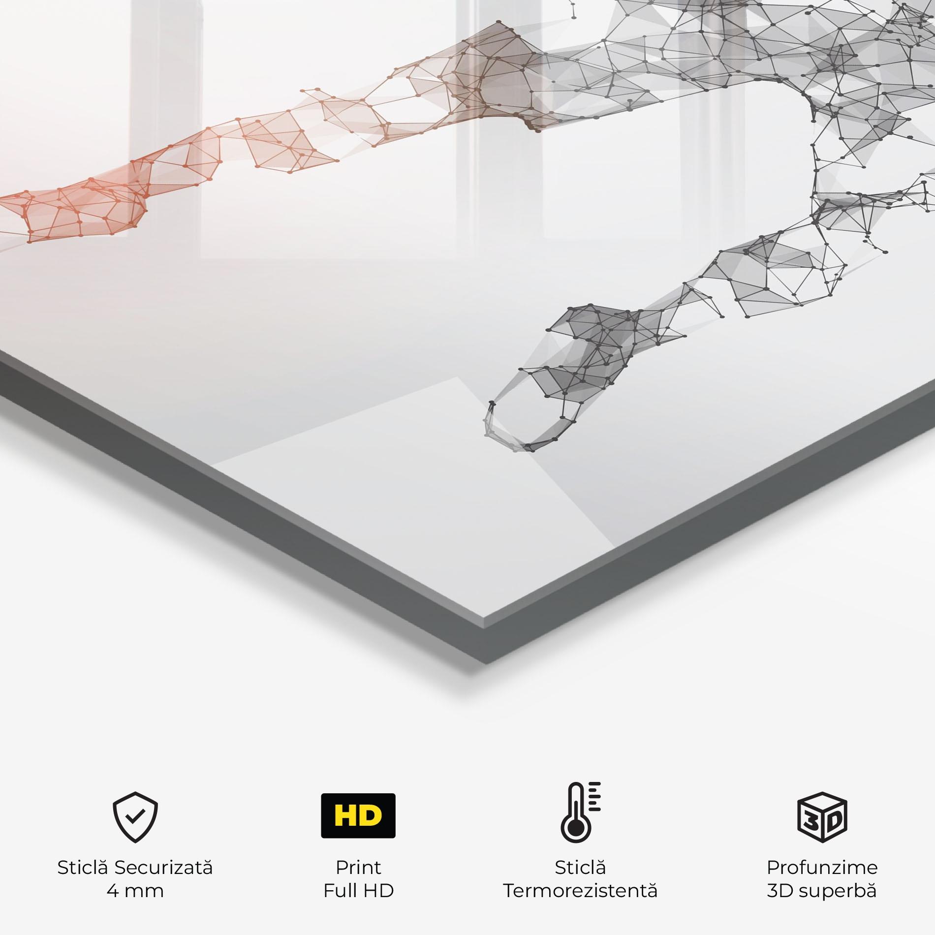 Panou Sticla Bucatarie Football Orange Ball mockup 2