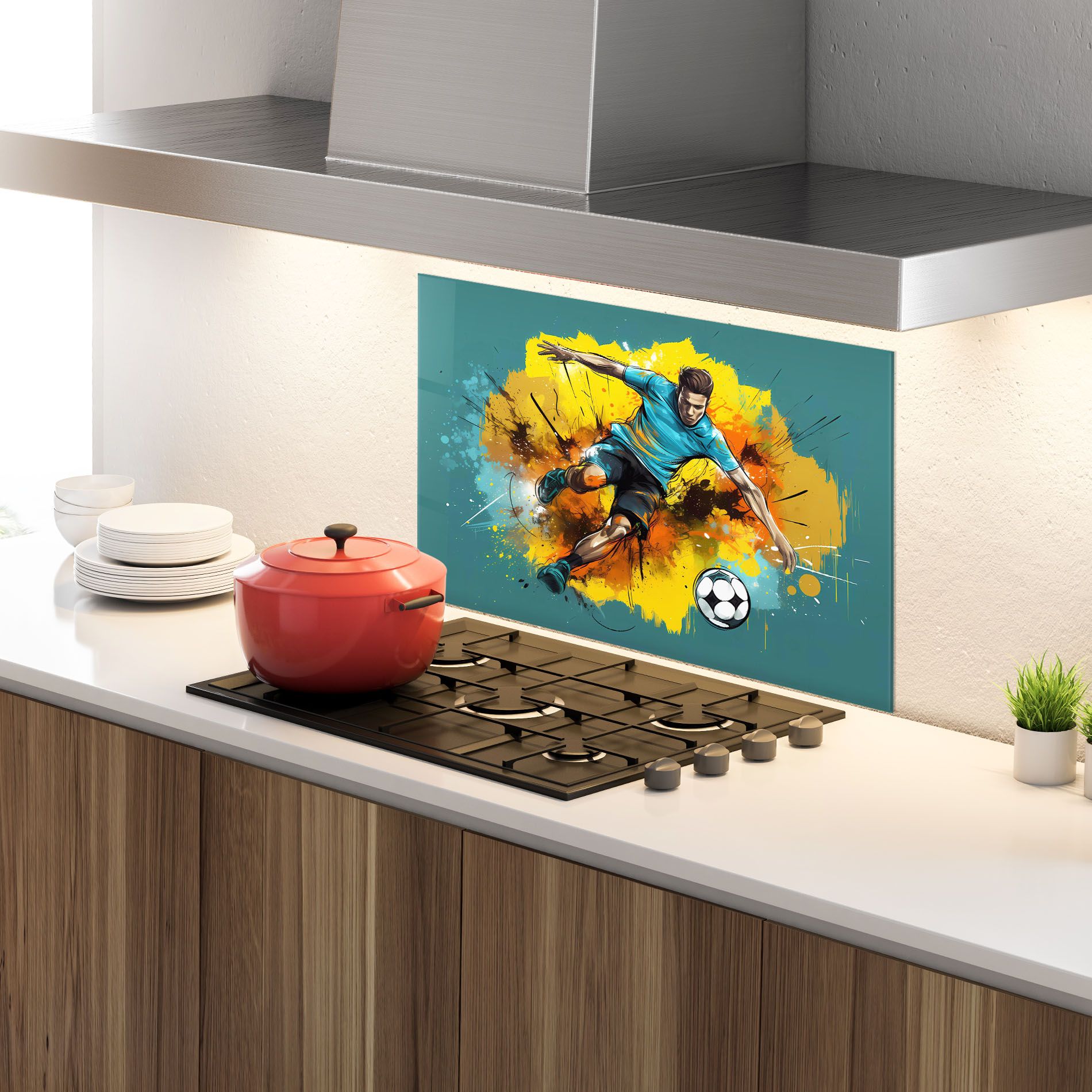 Football Player Painting mockup 4