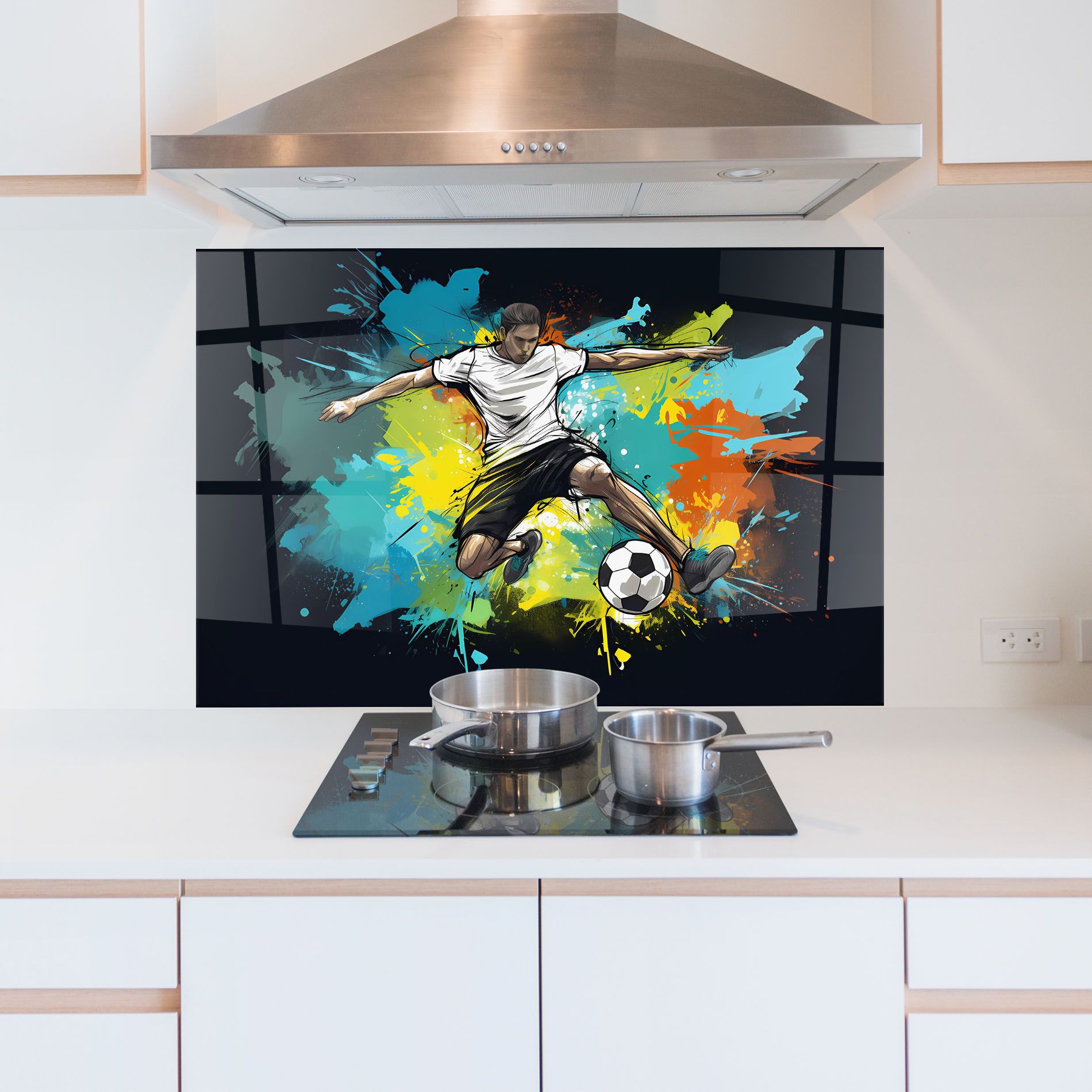 Green Paint Football Player mockup 5