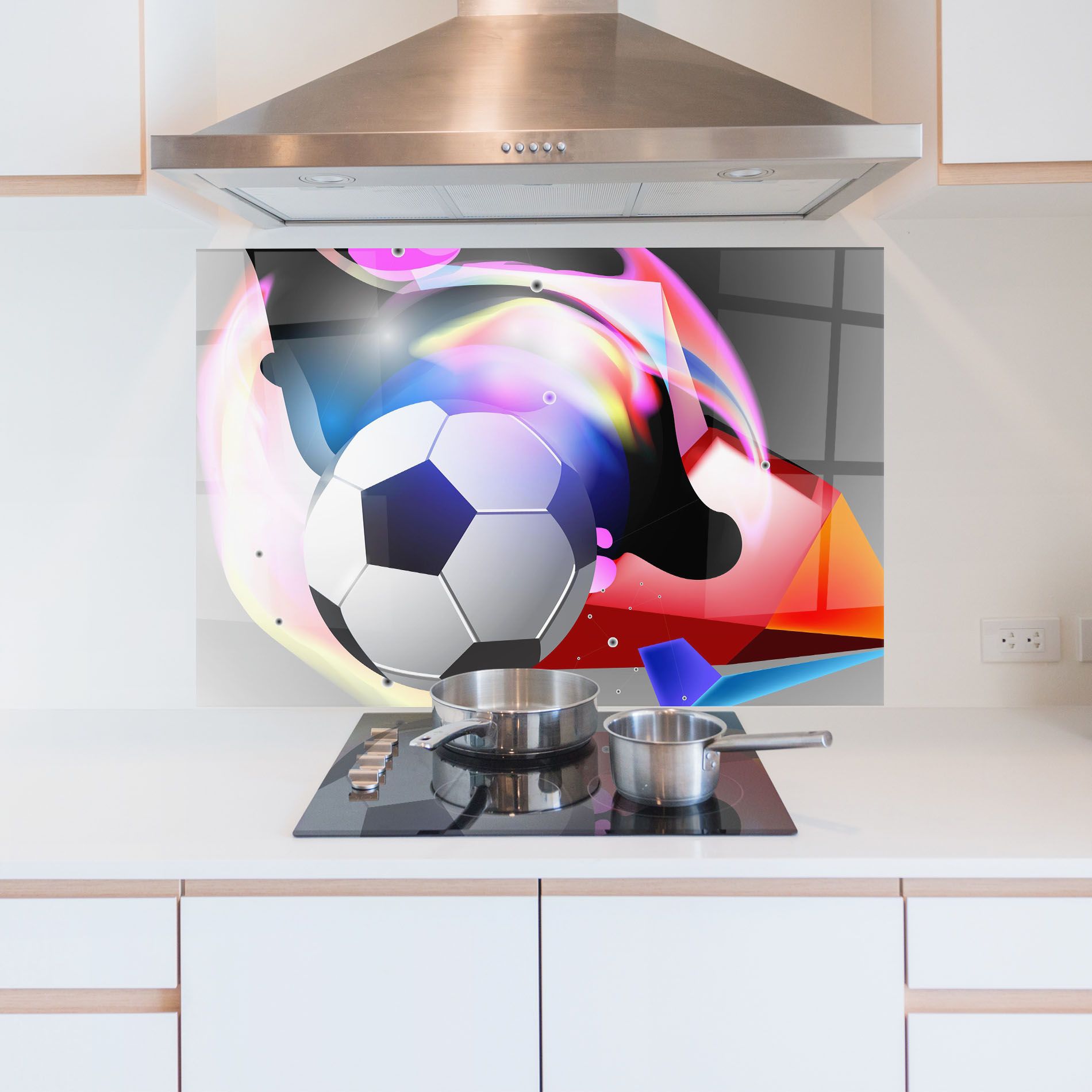 Pink Blue Football Art mockup 5