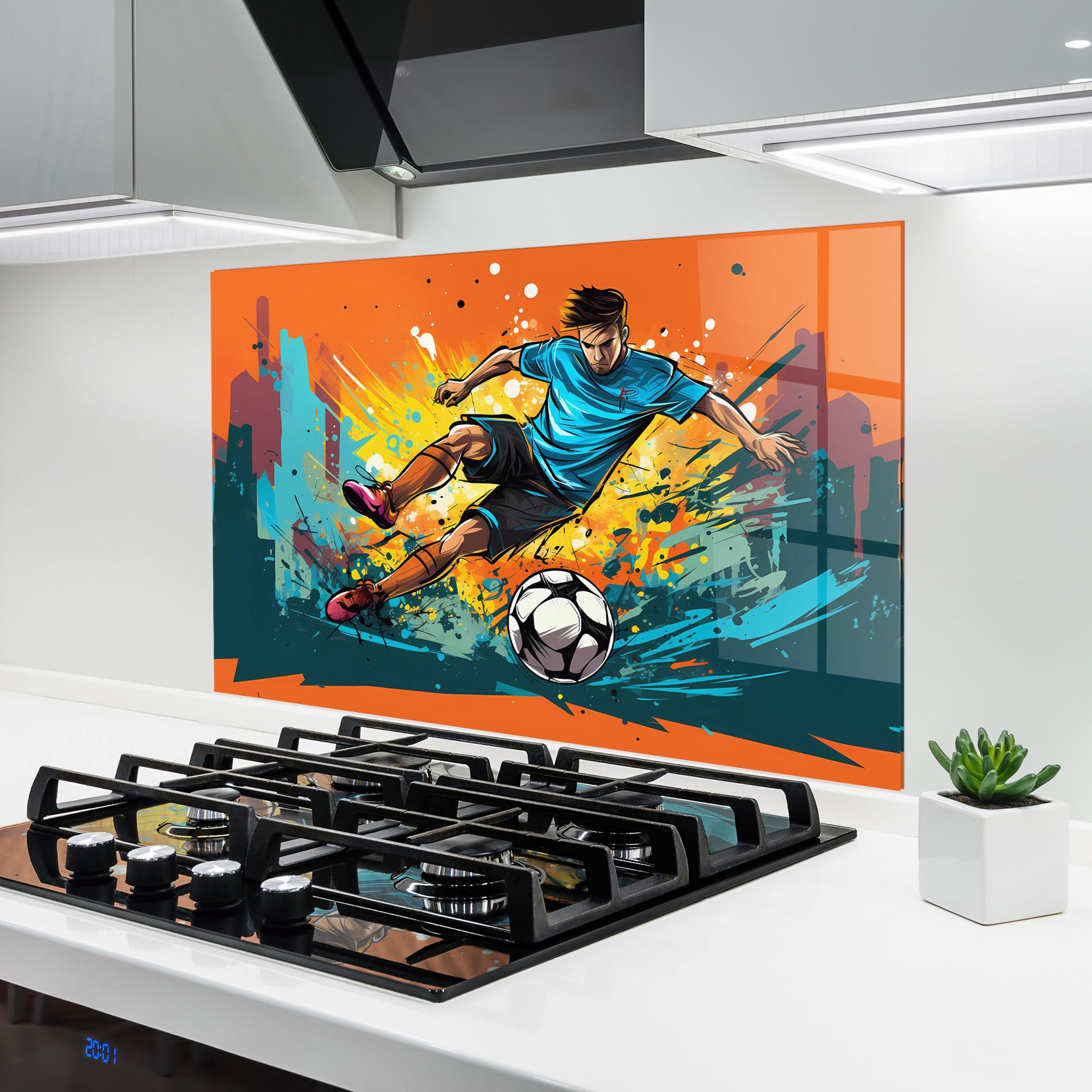 Blue Tshirt Football mockup 6