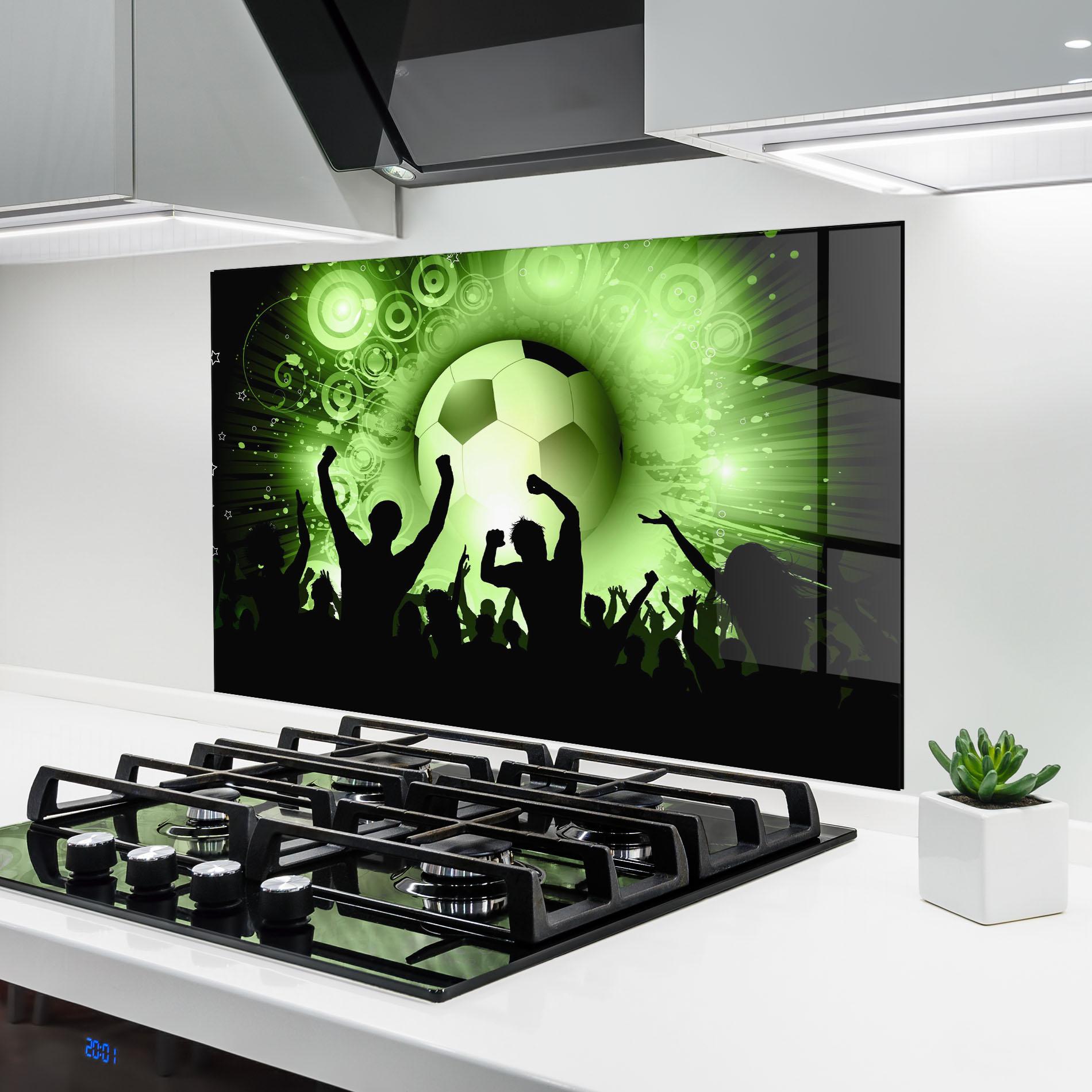 Panou Sticla Bucatarie Football Crowd mockup 6