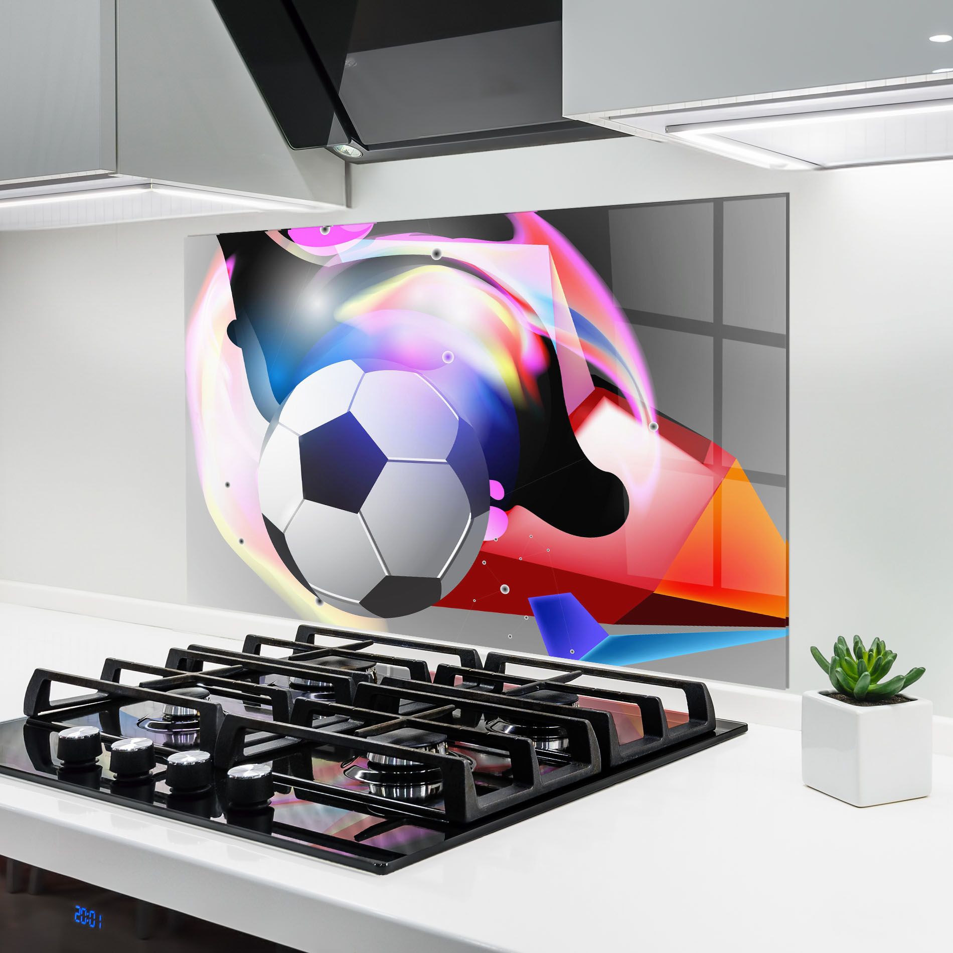 Pink Blue Football Art mockup 6