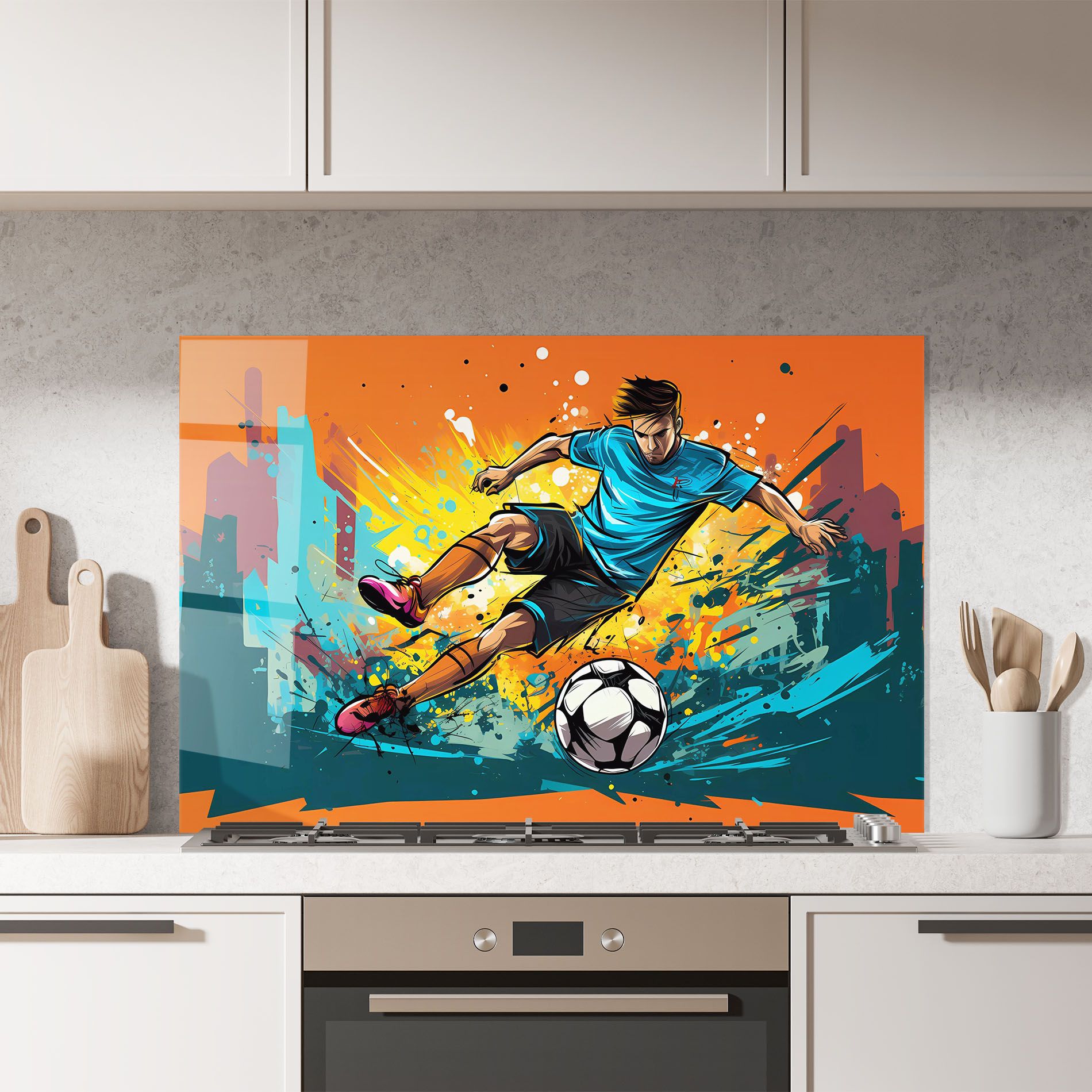 Blue Tshirt Football mockup 7