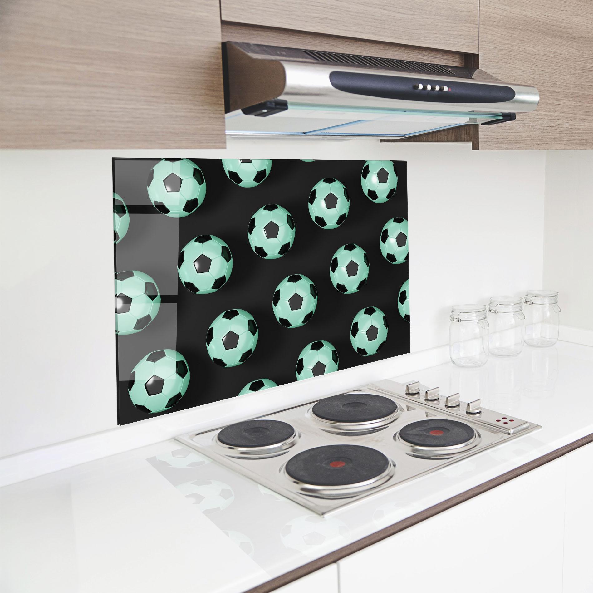 Panou Sticla Bucatarie Green Light Football mockup 8