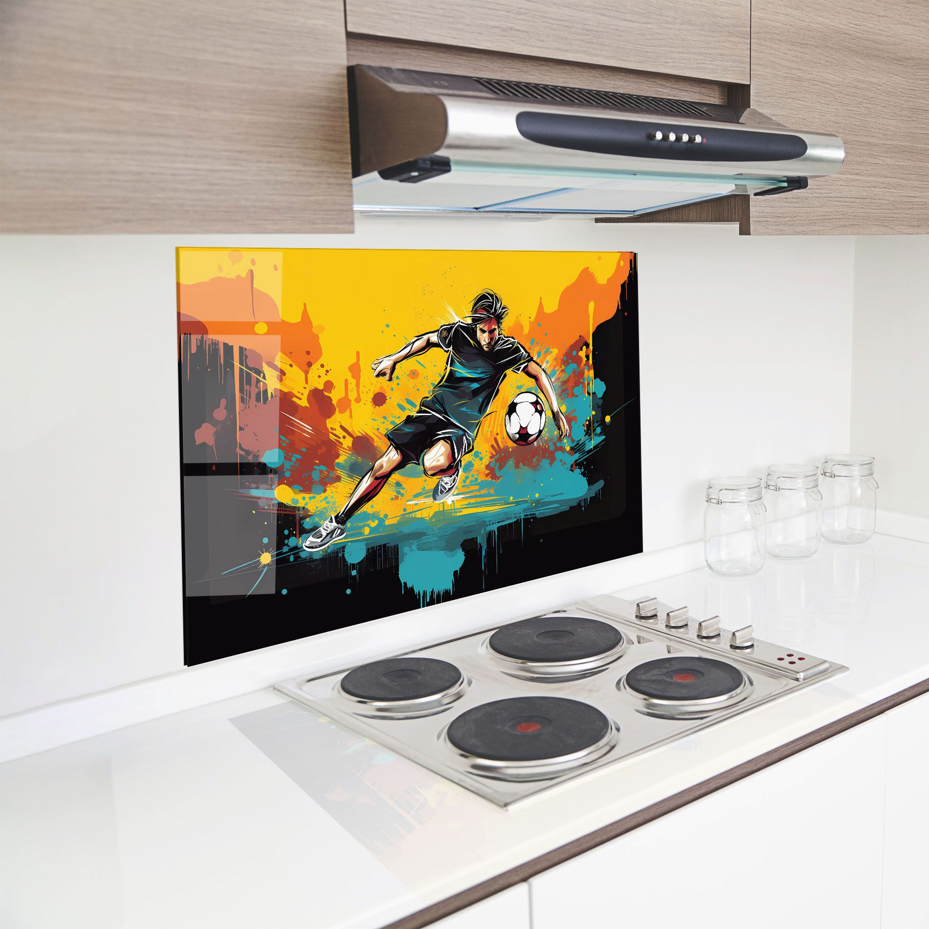 Painting Football Player mockup 8