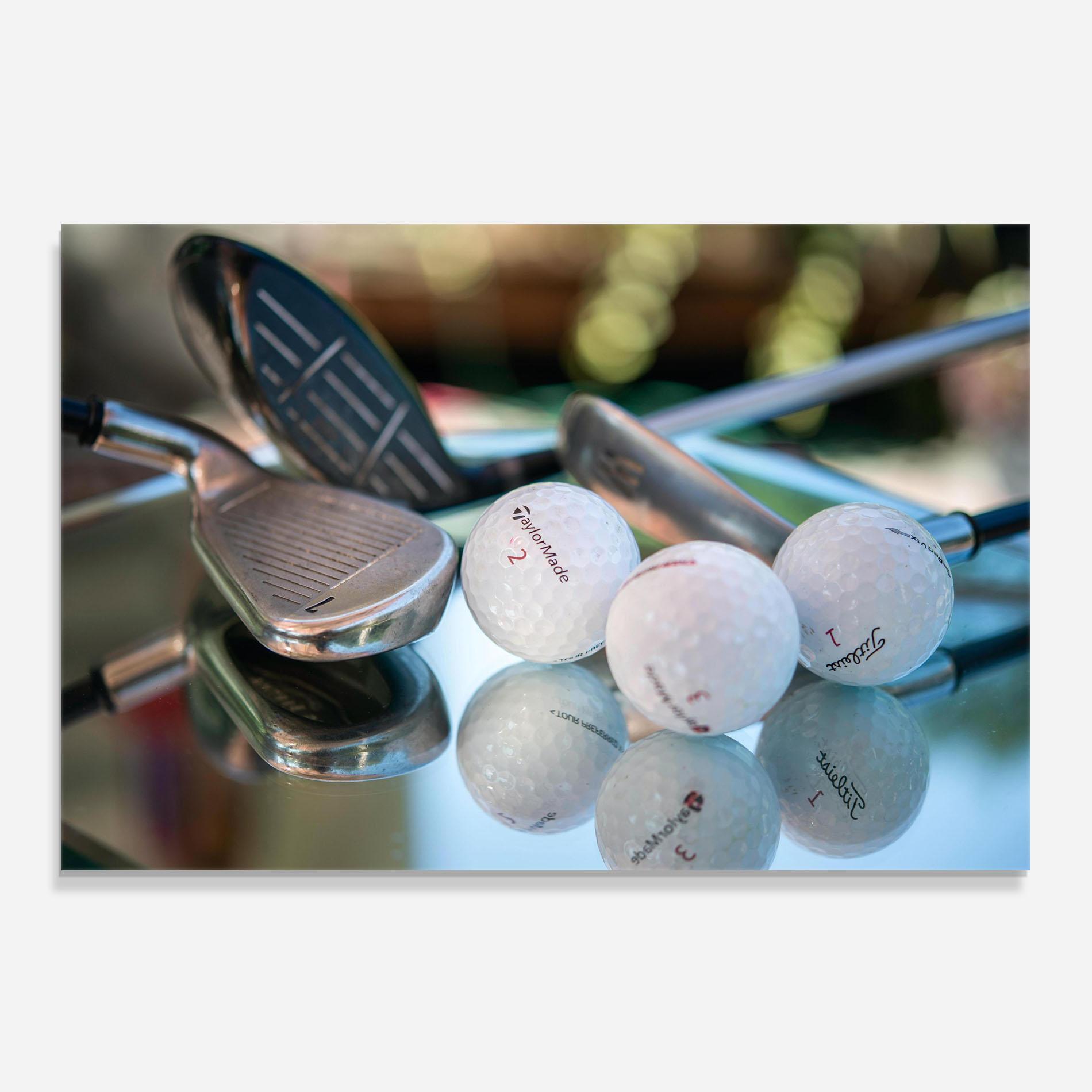 Panou Sticla Bucatarie Golf Balls Set mockup 0