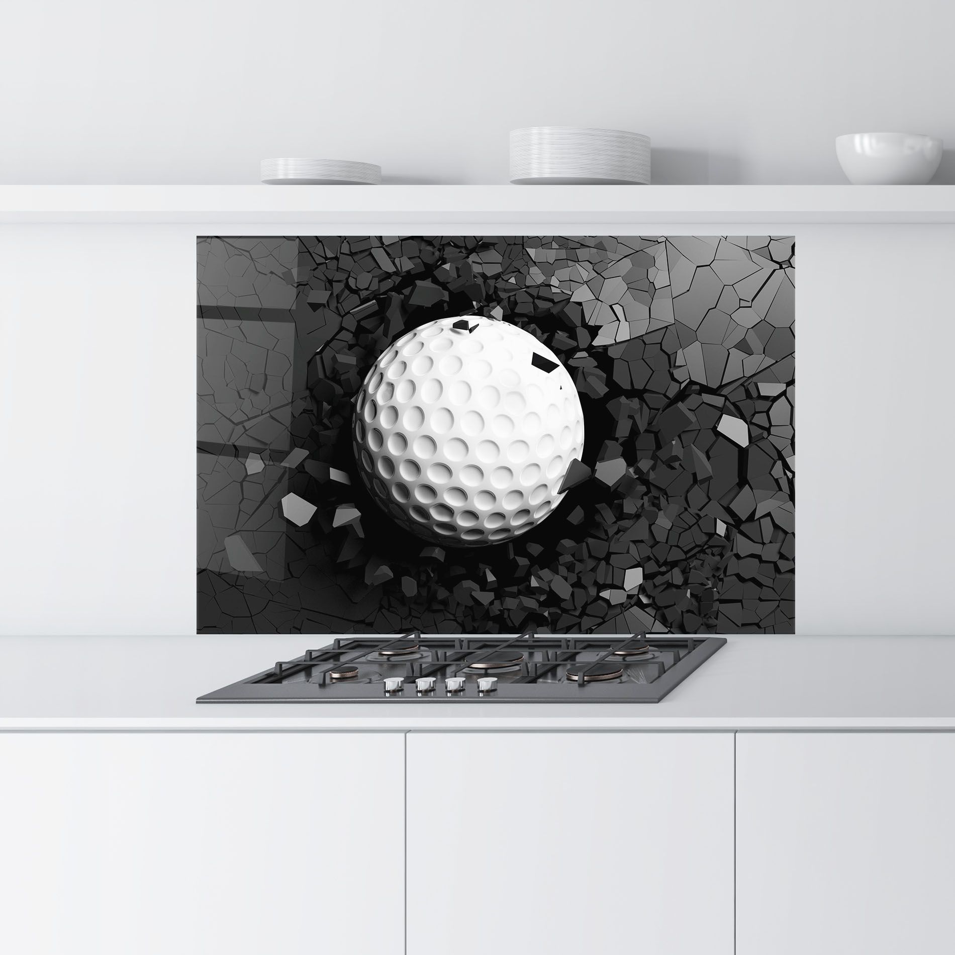 Black Wall Golf Ball mockup 9