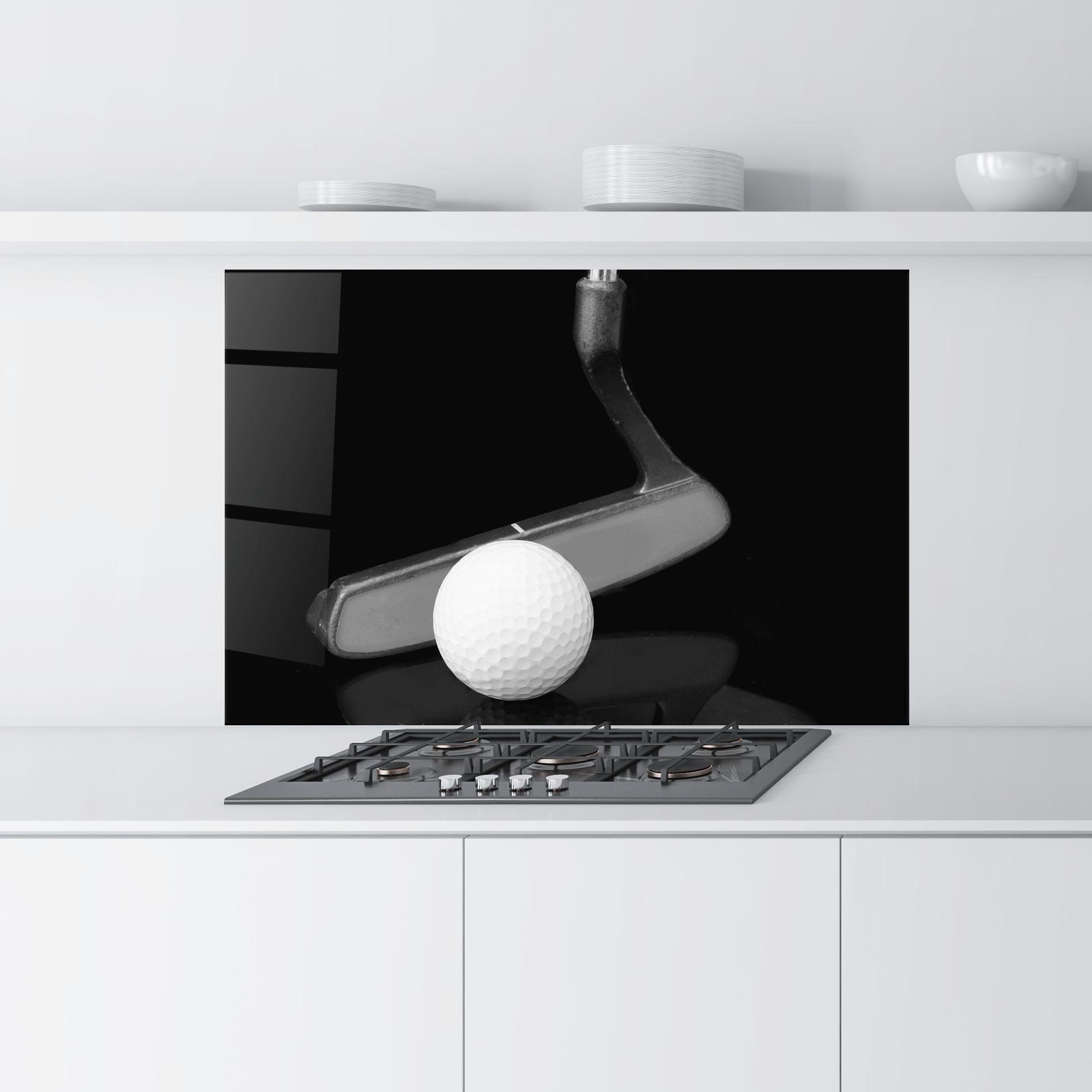 Panou Sticla Bucatarie Golf Putter Head mockup 9