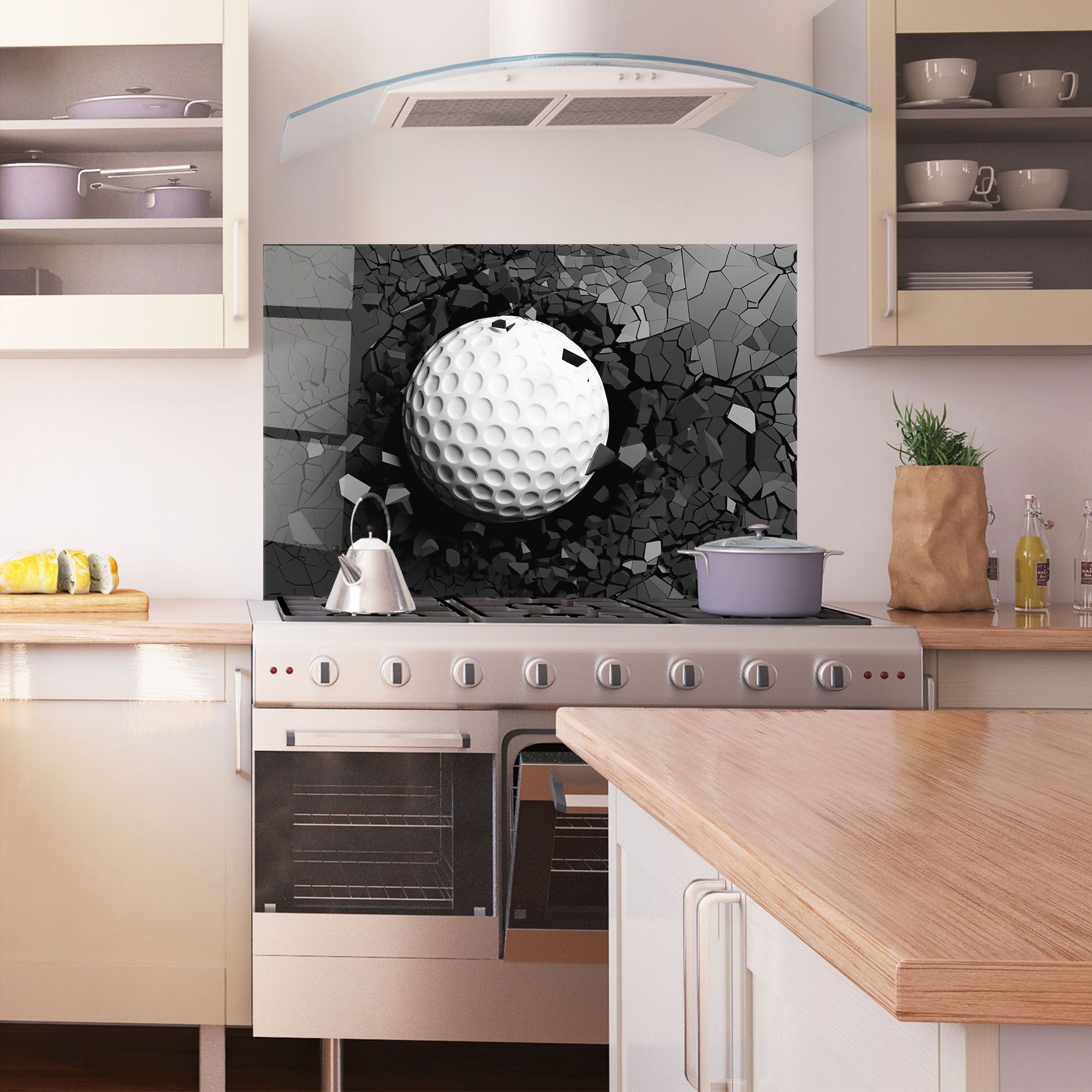 Black Wall Golf Ball mockup 1