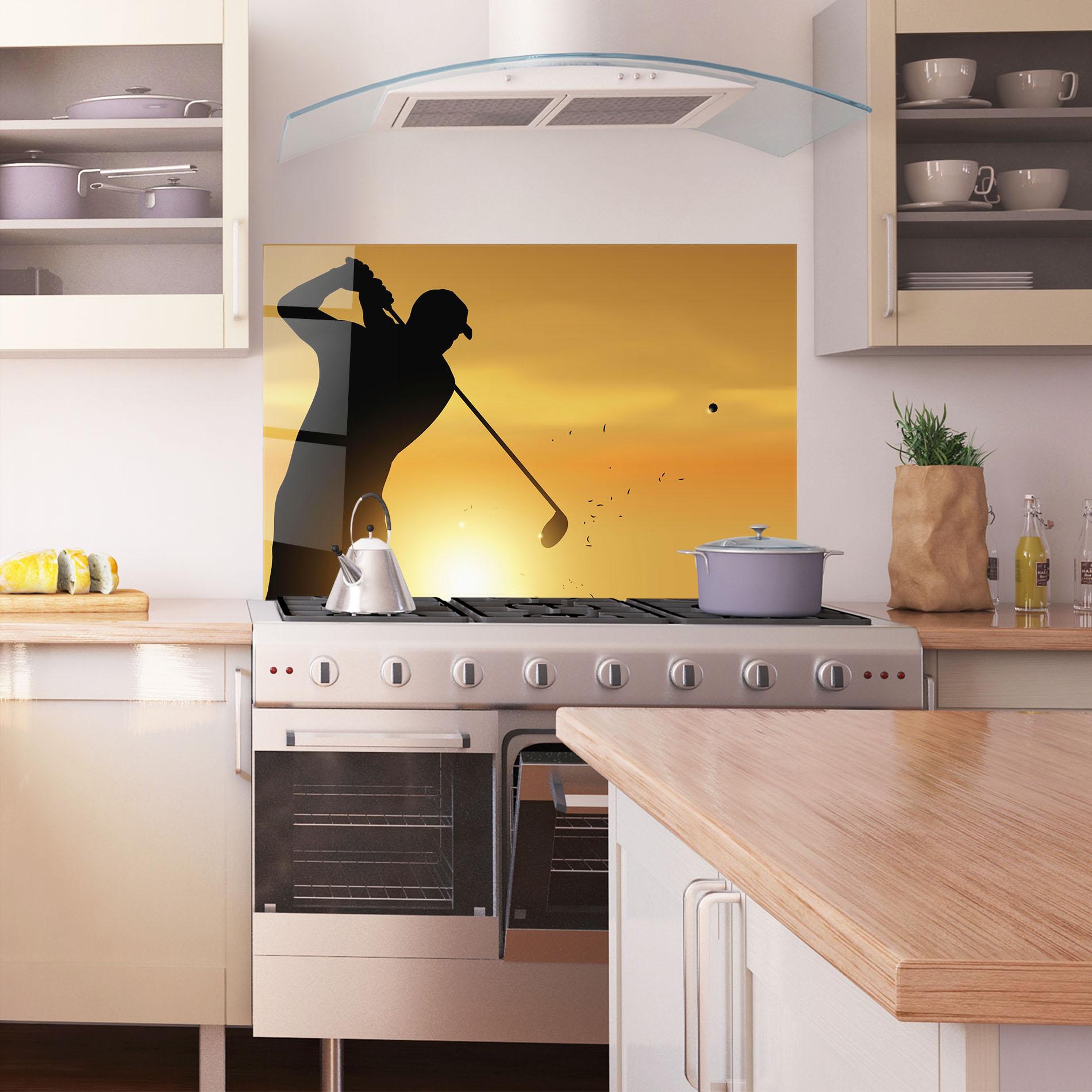 Panou Sticla Bucatarie Gold Sunrise mockup 1