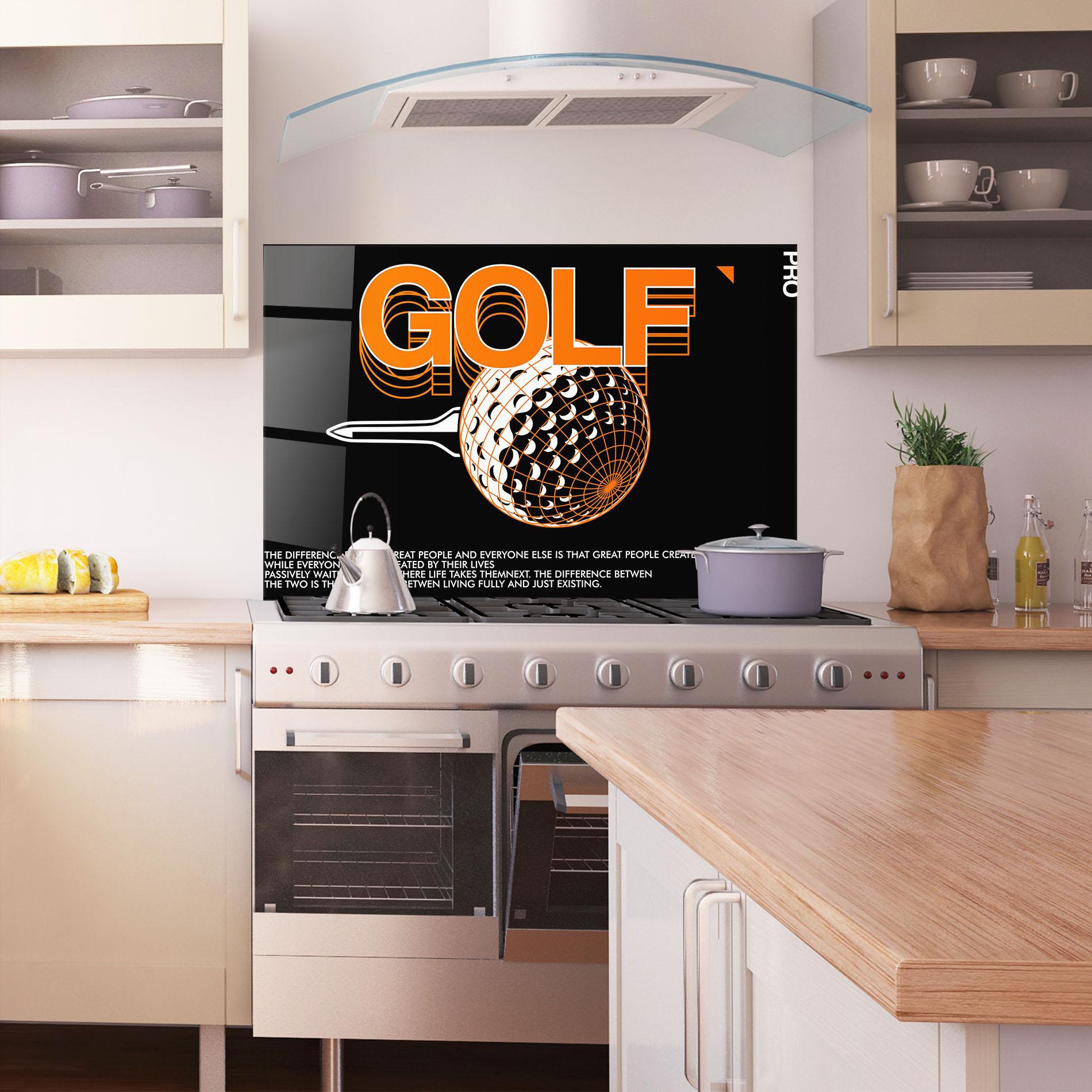 Panou Sticla Bucatarie Golf Great People mockup 1