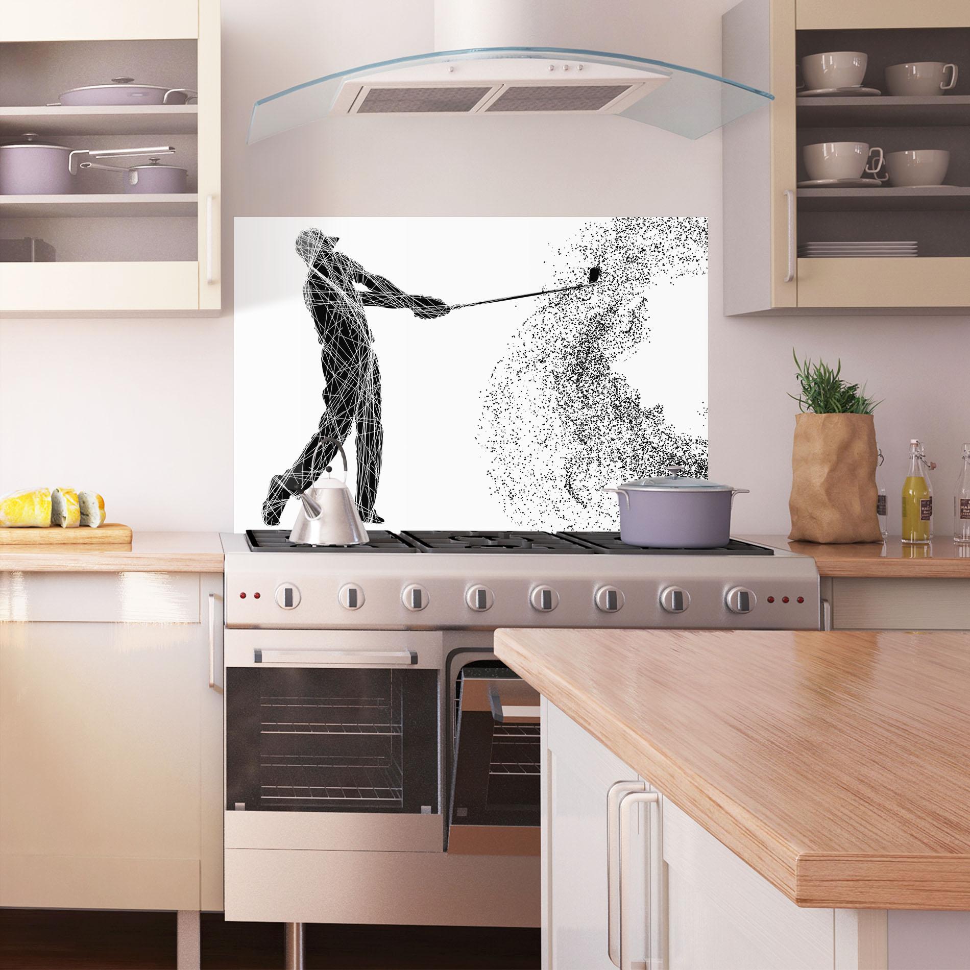 Panou Sticla Bucatarie Golf White mockup 1