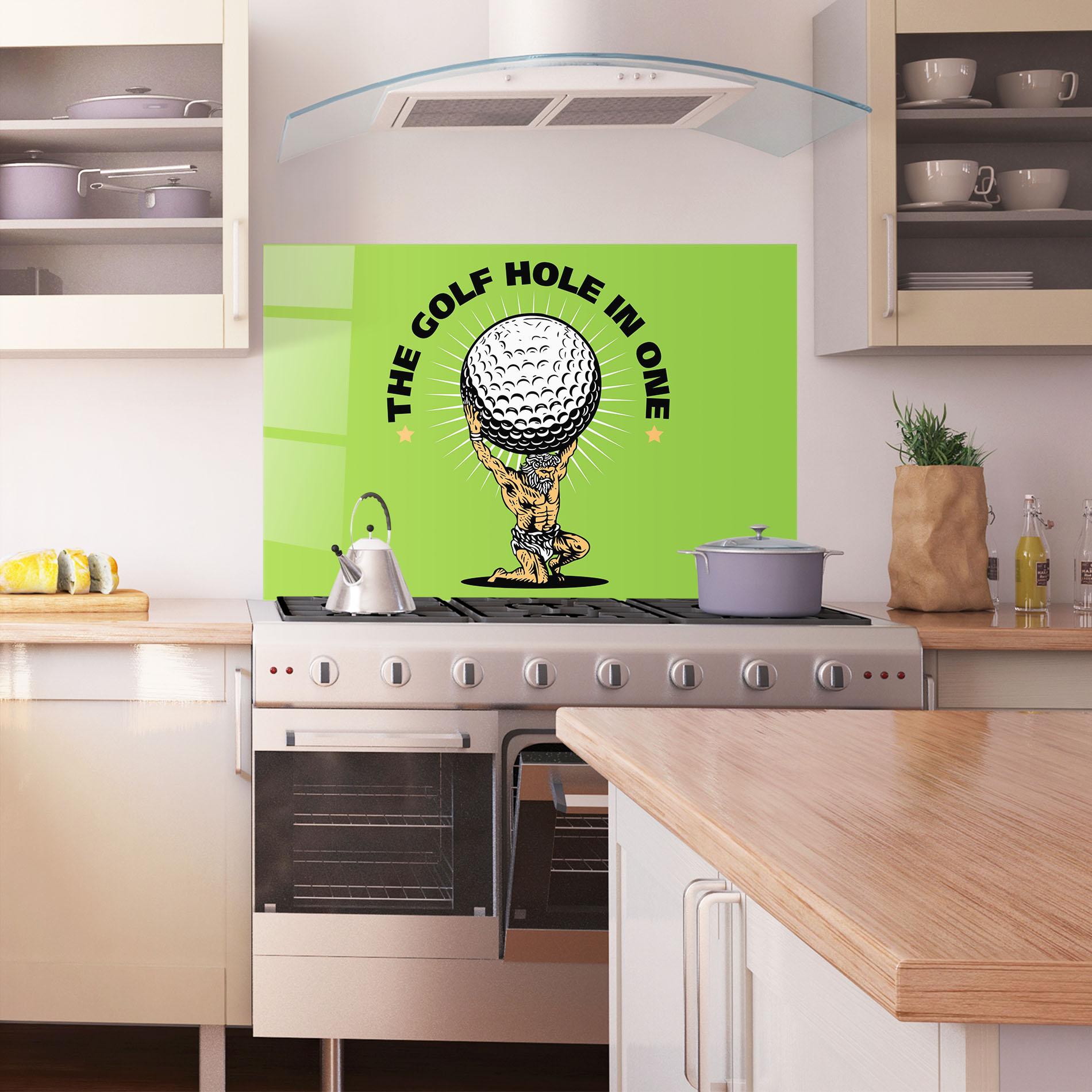 Panou Sticla Bucatarie Hole In One mockup 1