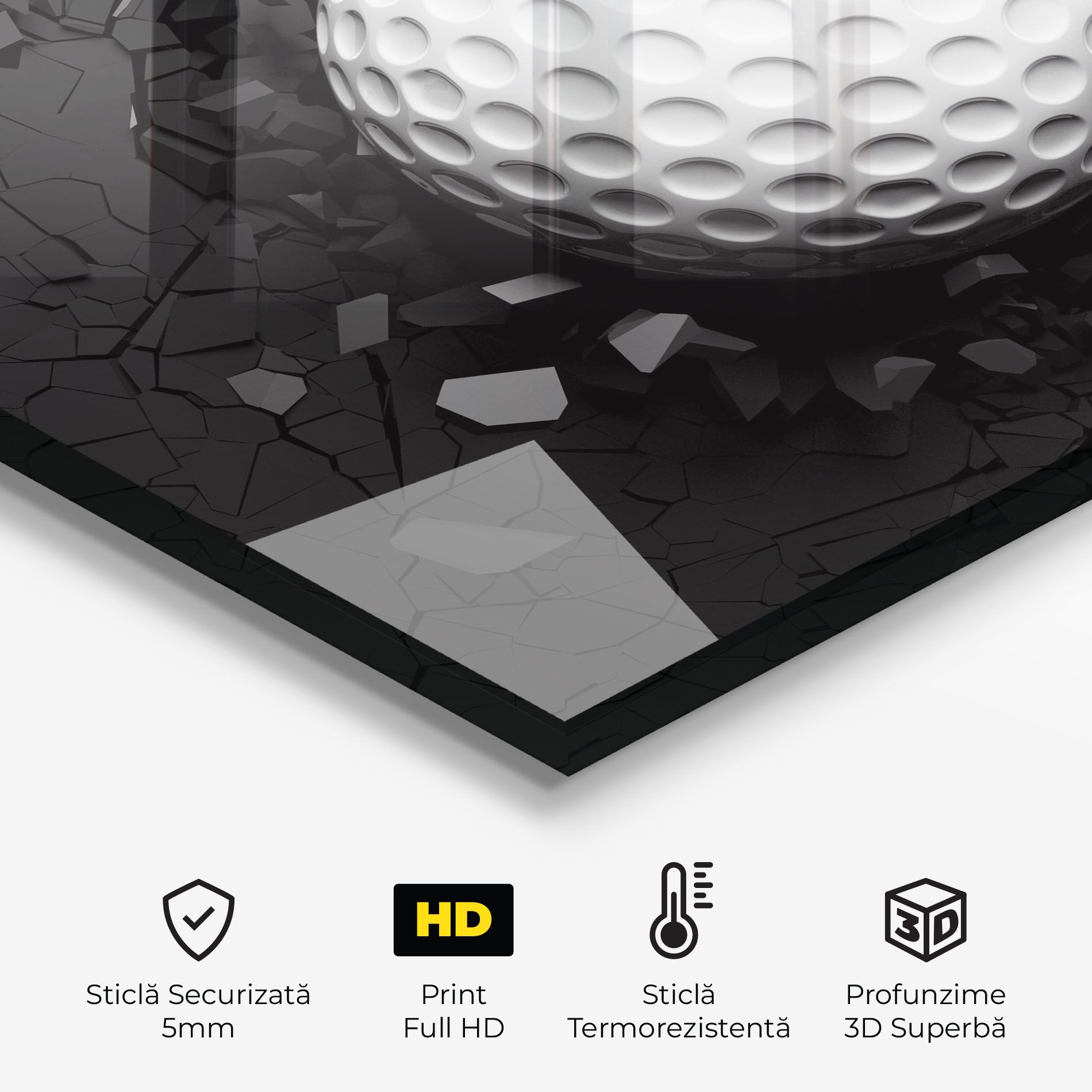 Black Wall Golf Ball mockup 2