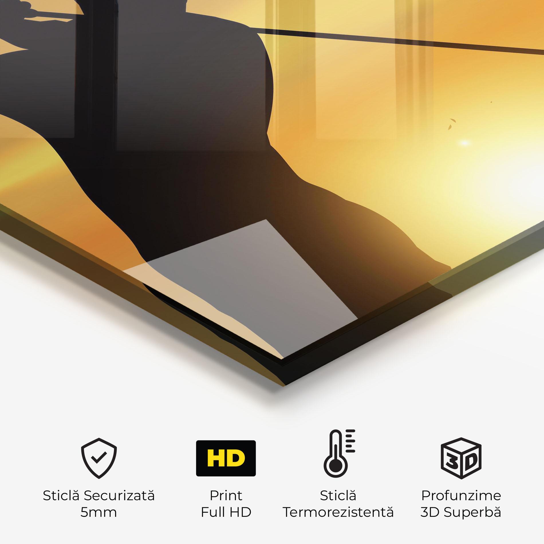 Panou Sticla Bucatarie Gold Sunrise mockup 2