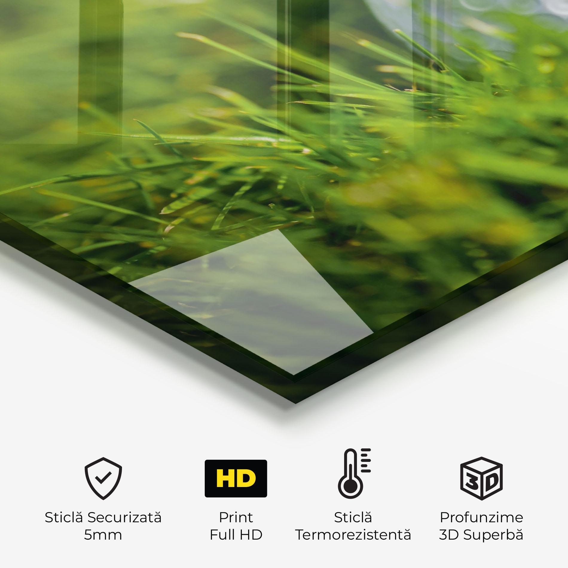 Panou Sticla Bucatarie Golf Ball In Grass mockup 2
