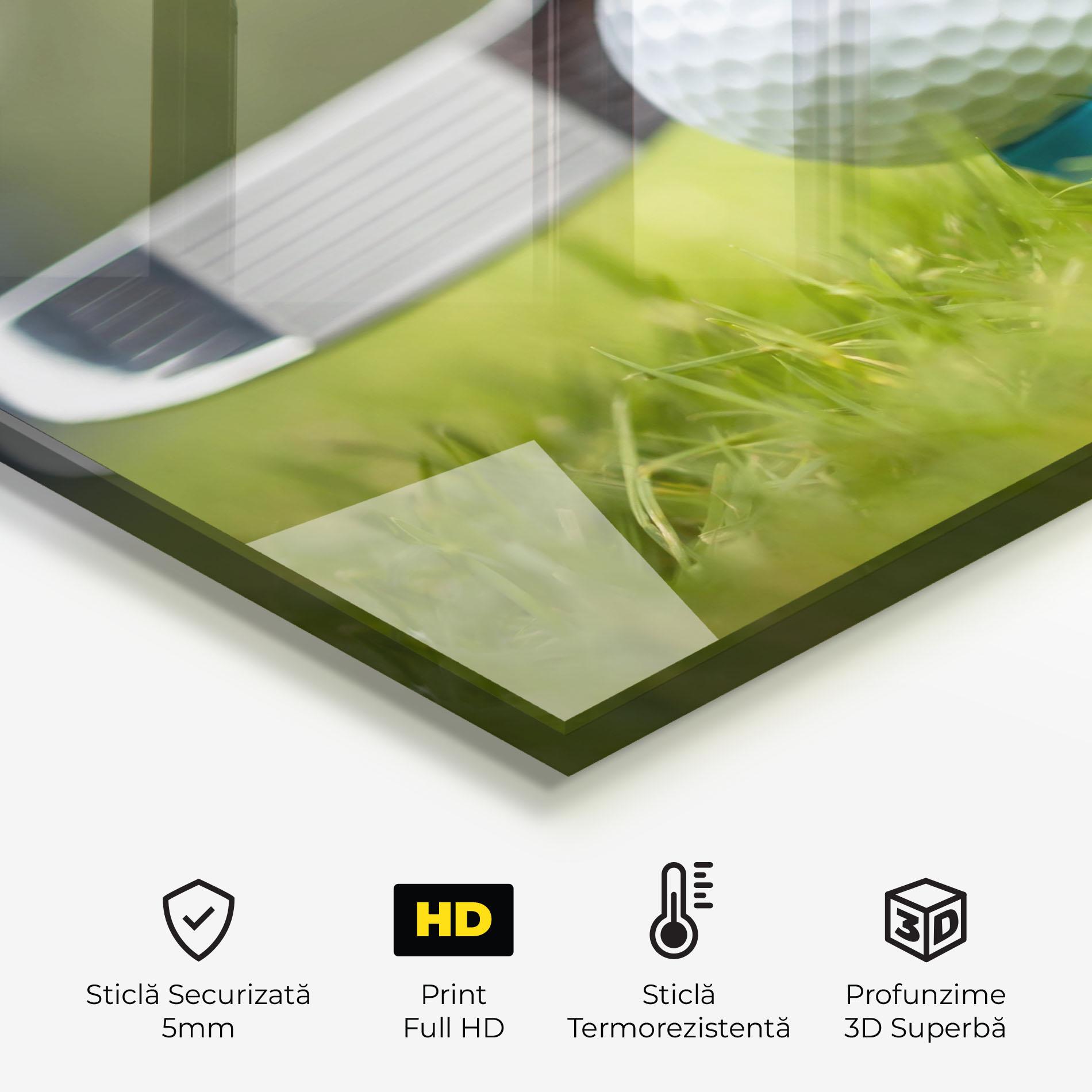 Panou Sticla Bucatarie Golf Ball Tee mockup 2