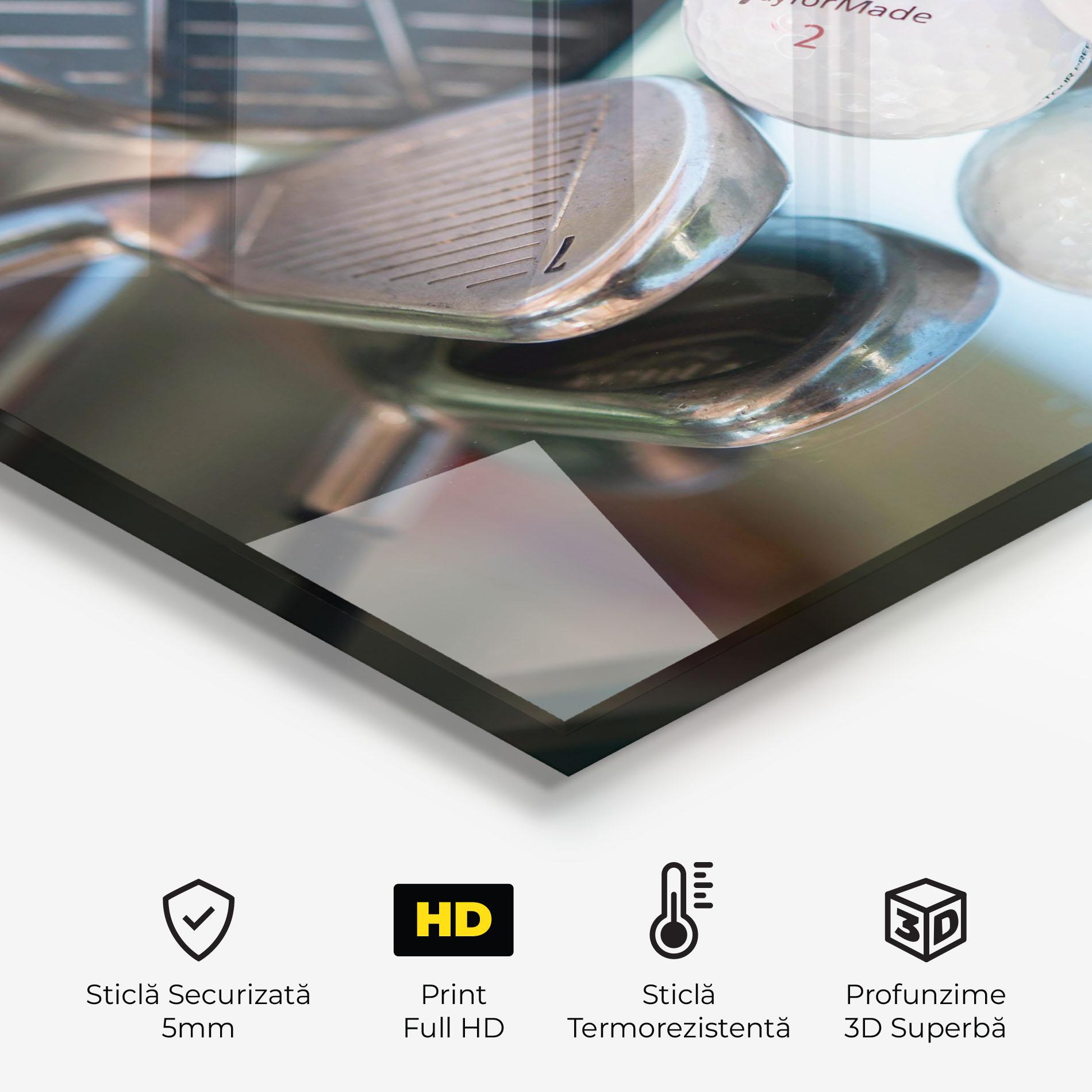 Panou Sticla Bucatarie Golf Balls Set mockup 2