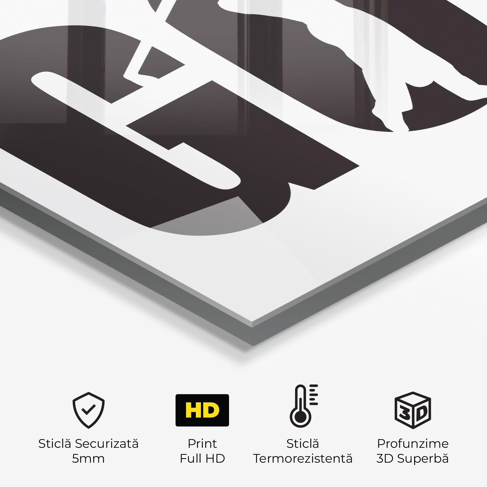 Panou Sticla Bucatarie Golf Text Art mockup 2