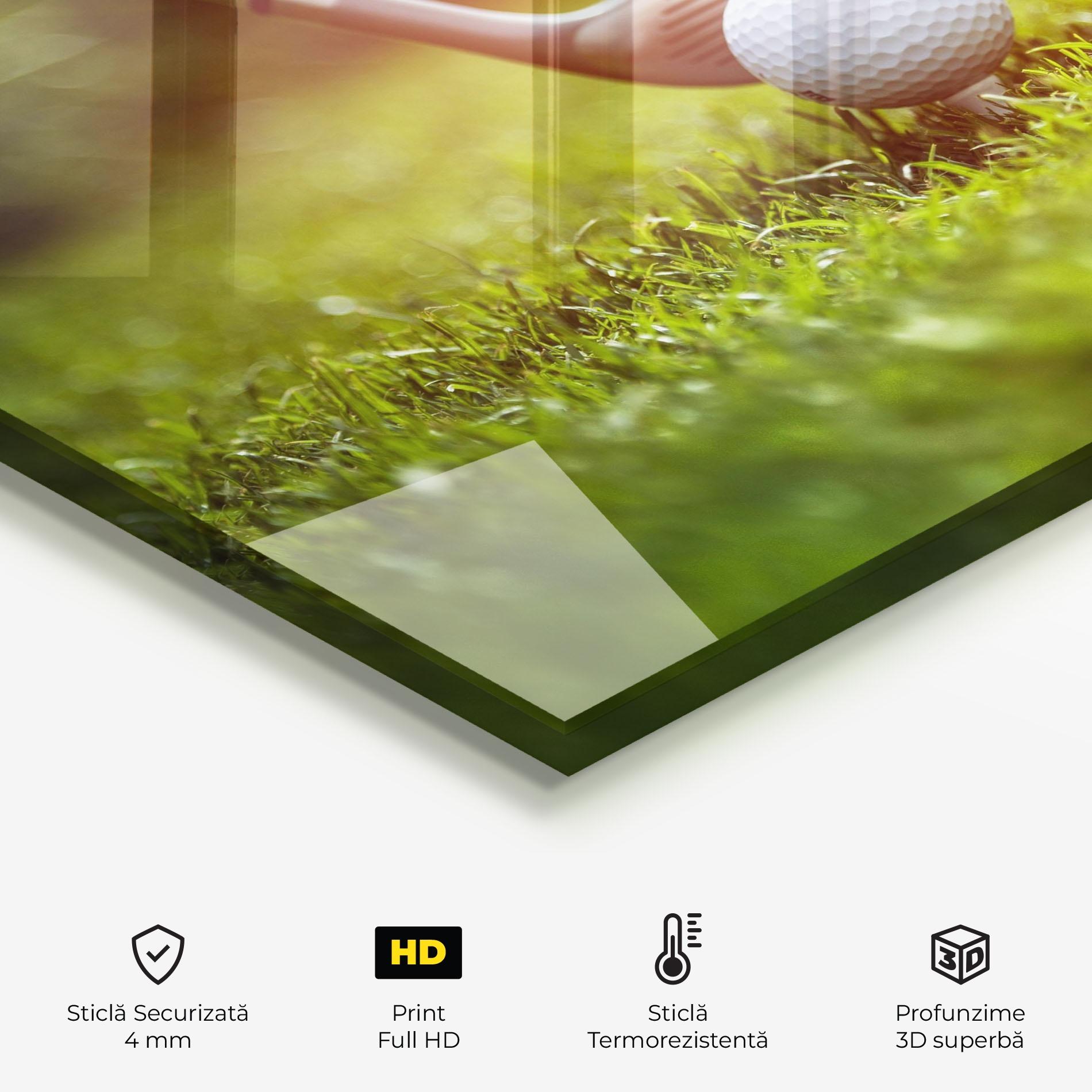Panou Sticla Bucatarie Close Up Golf Ball mockup 2