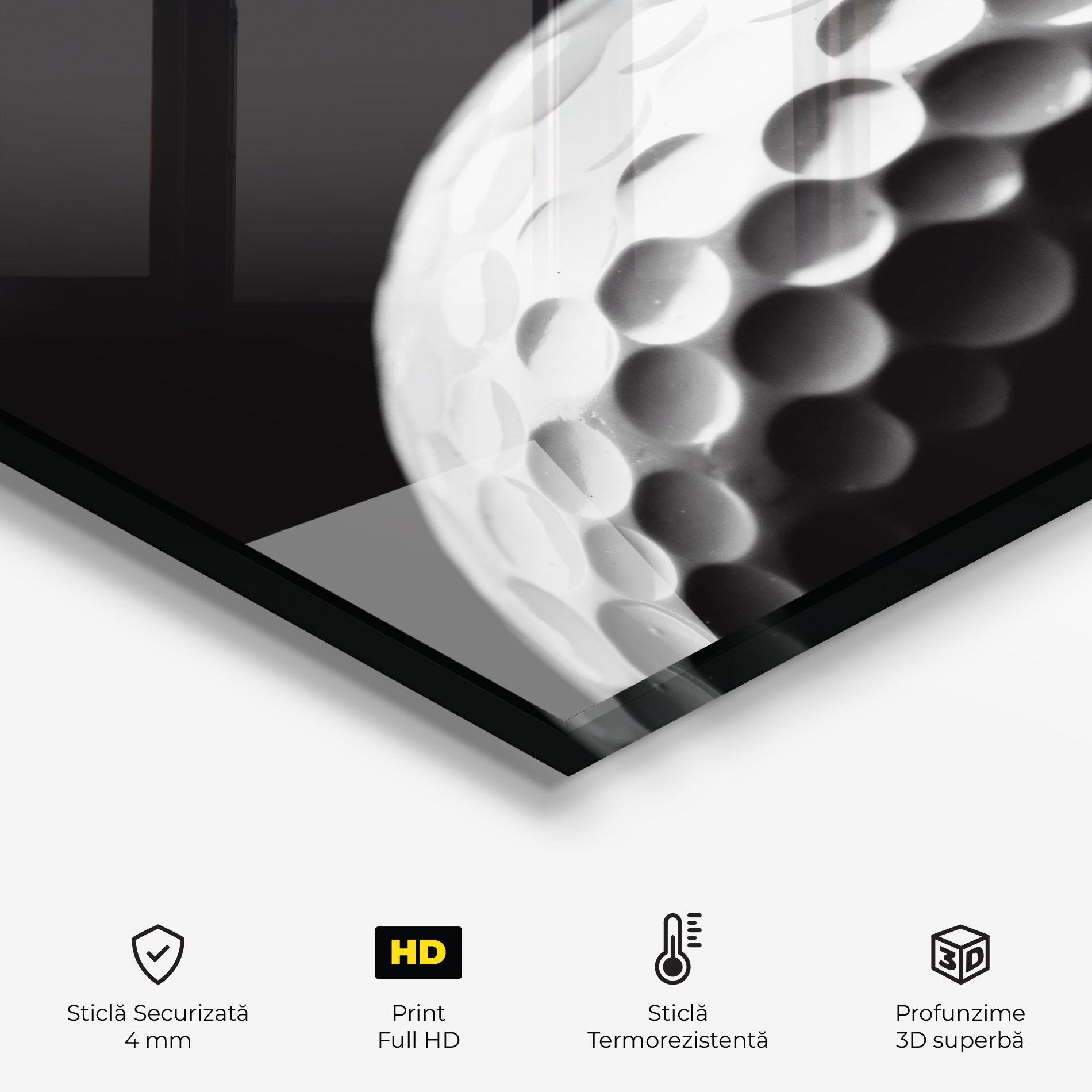Panou Sticla Bucatarie Golf Ball Close Up mockup 2